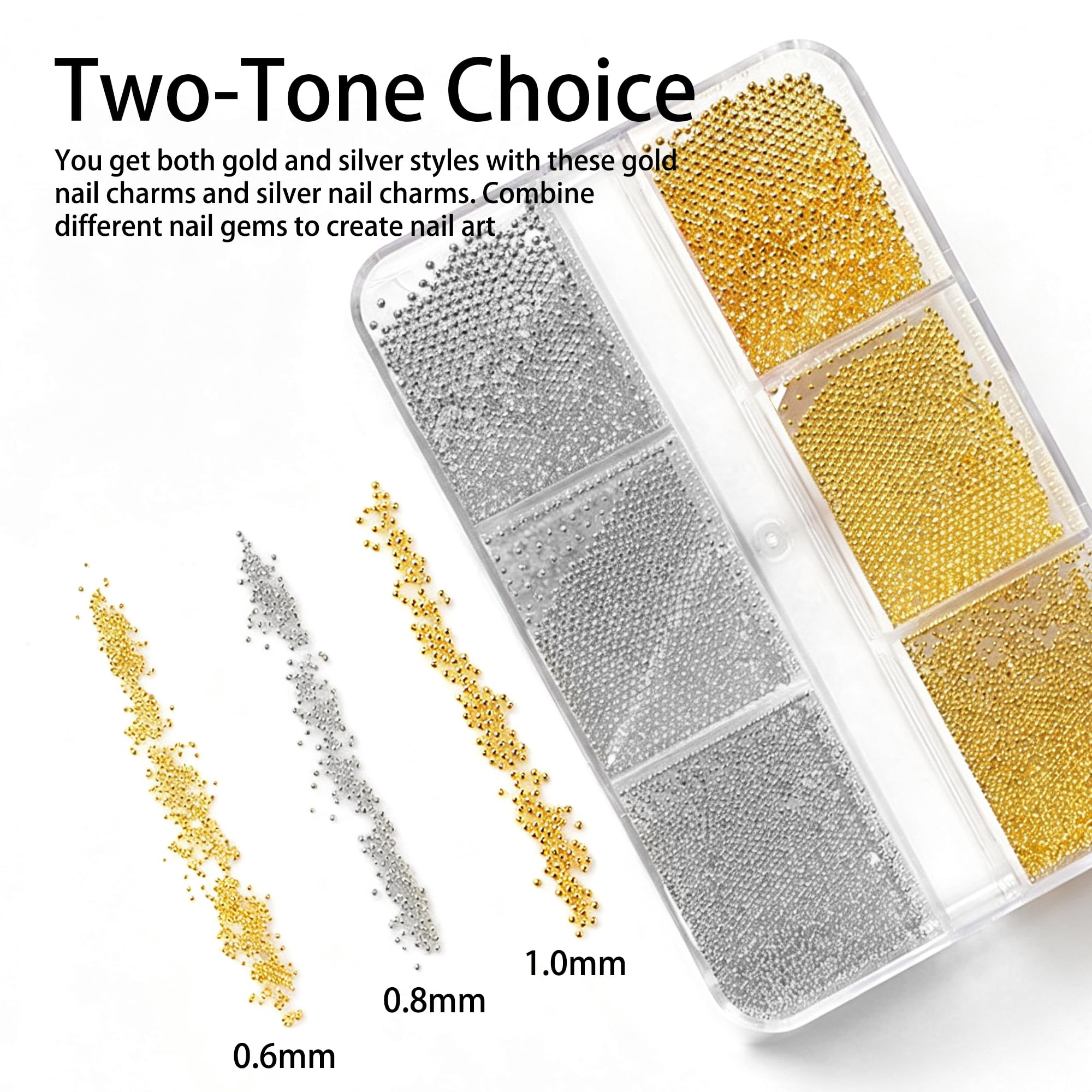 6‑Grid Nail Charms Set for DIY and Salon Nail Art