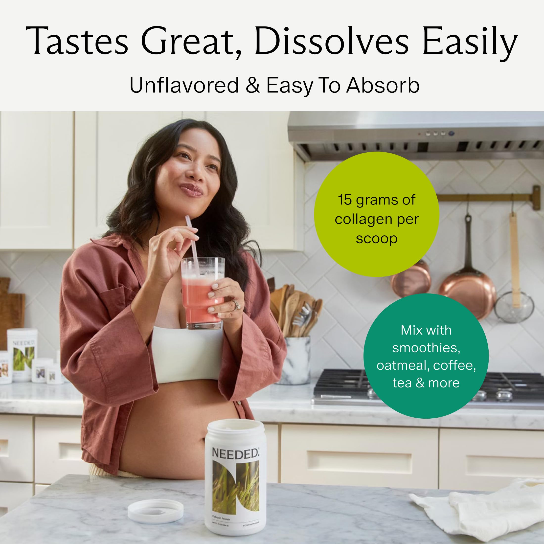Needed Hydrolyzed Collagen Protein Powder - Needed. Official Imagery - 4