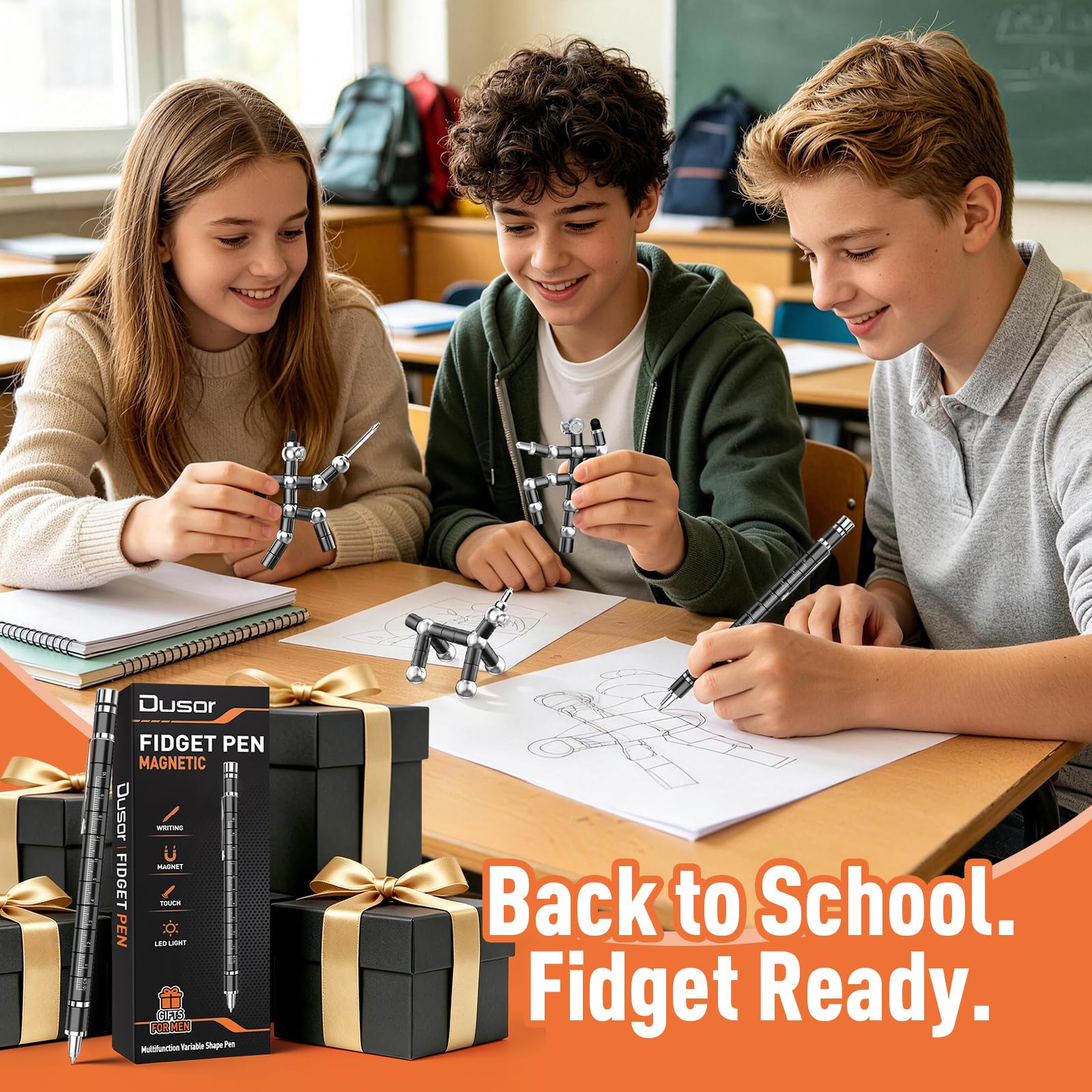 Dusor Gifts for Men Fidget Pen, Back to School Supplies for Teen Boys Teacher - Dusor Official Product View 2