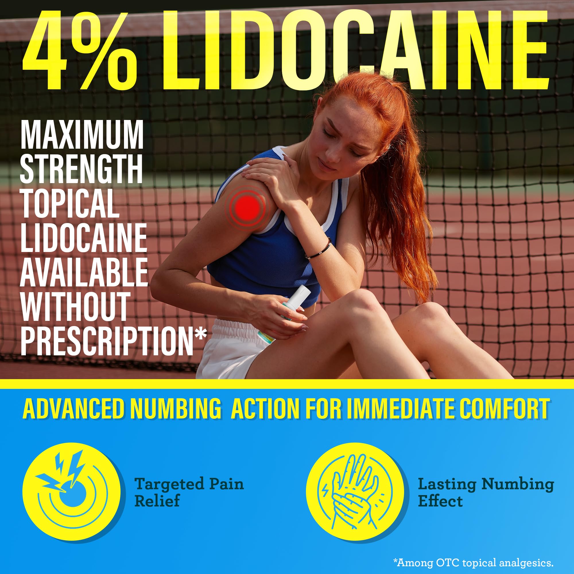 GuruNanda 4% Lidocaine Pain Relief Spray with Magnesium