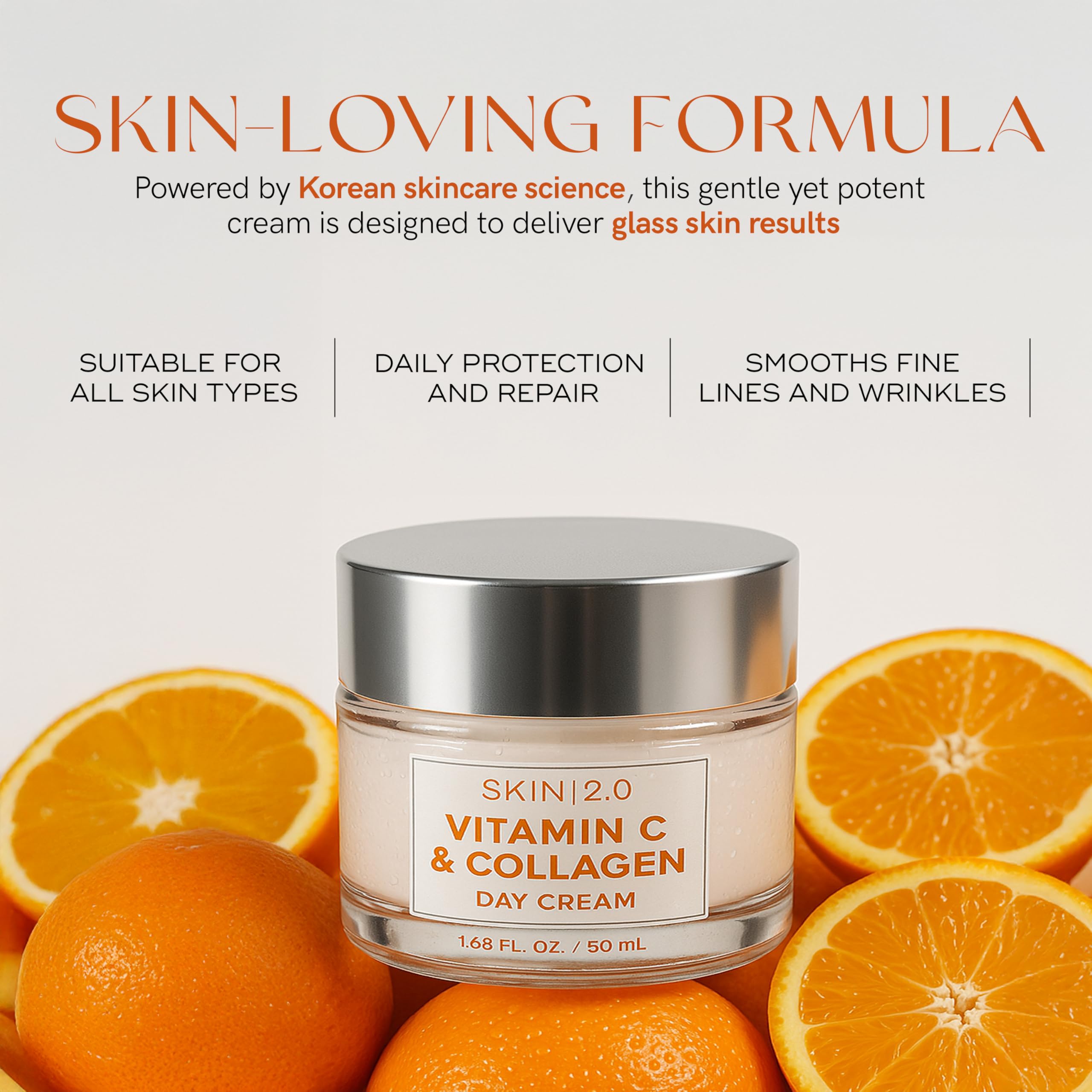 Skin 2.0 Vitamin C & Collagen Face Moisturizer - Dermatologist Tested & Anti - Skin 2.0 Official Product View 8