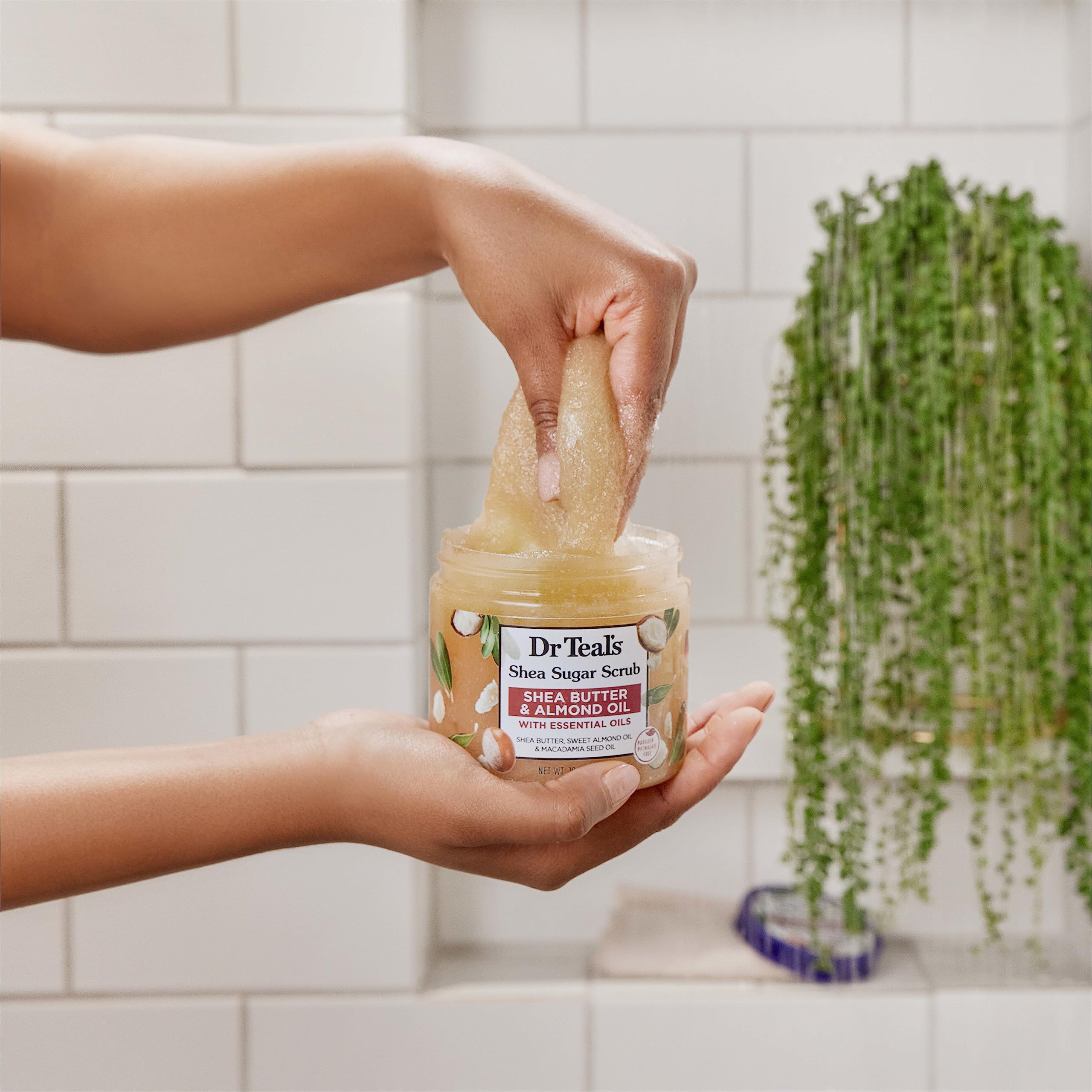 Dr Teal's Shea Sugar Body Scrub, Shea Butter with Almond Oil & Essential Oils - Dr Teal's Official Product View 6