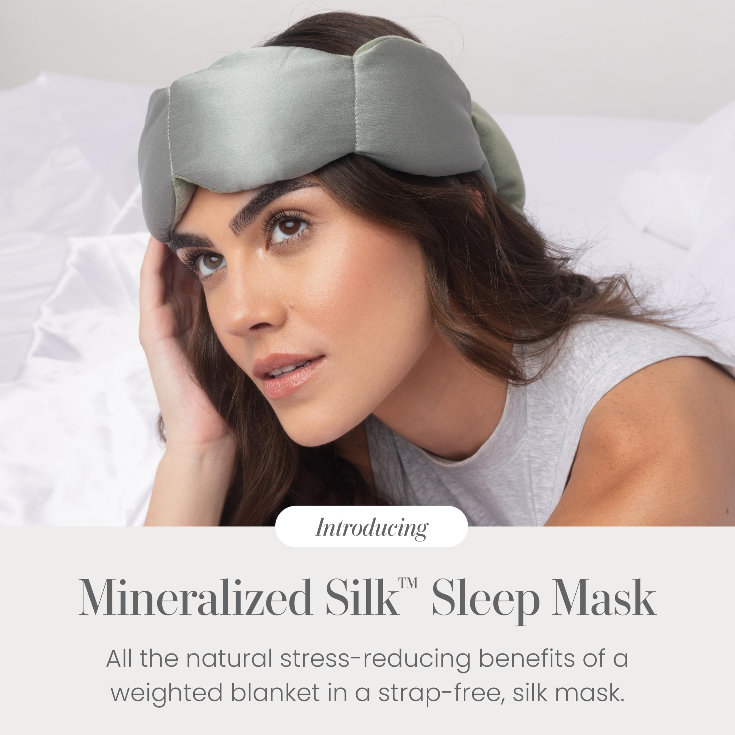 nodpod Mineralized Silk Gentle Pressure Sleep Mask, Weighted Eye Mask - nodpod Official Product View 2