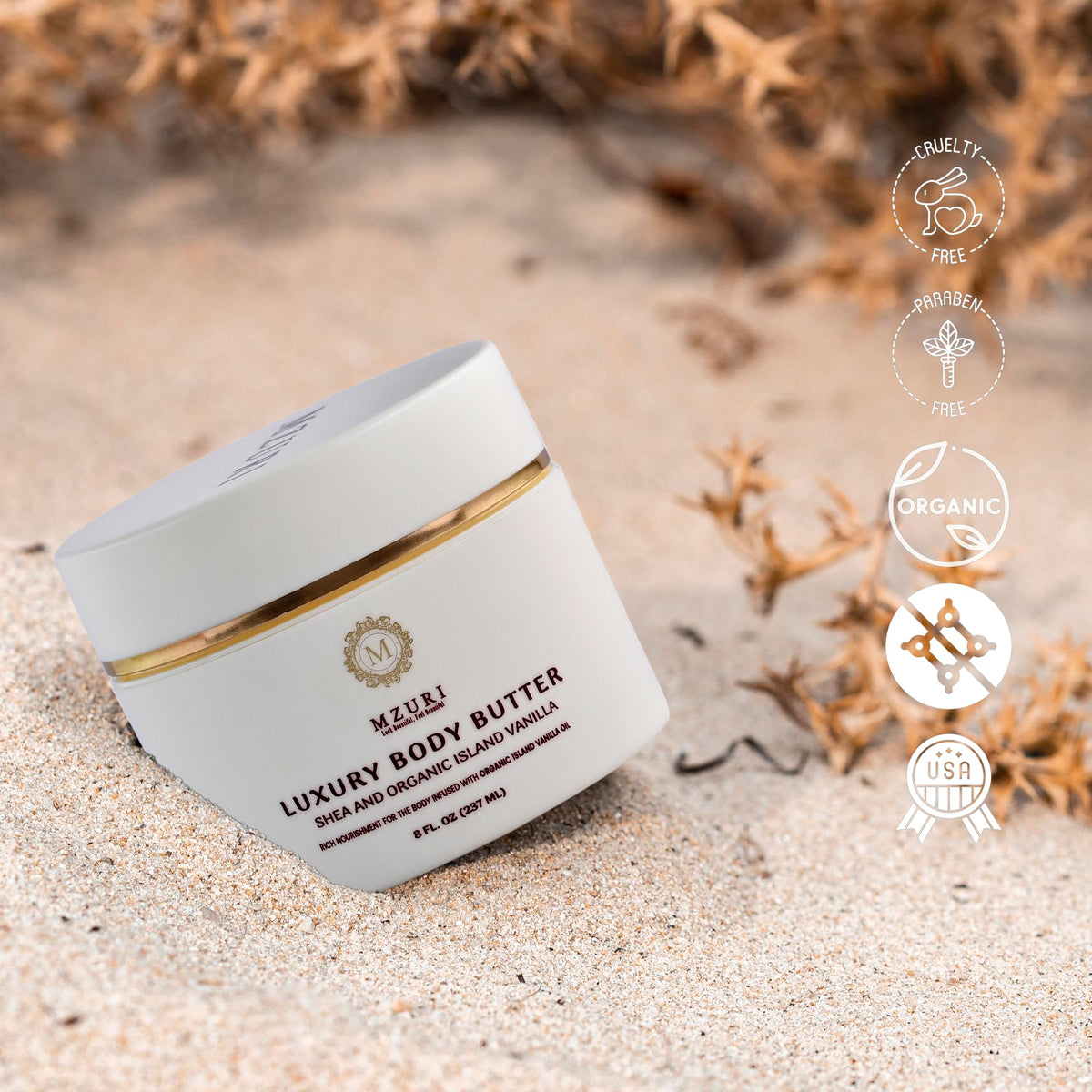 MZURI Body Butter Whipped Shea and Island Vanilla Blend Fast - MZURI Official Imagery - 6