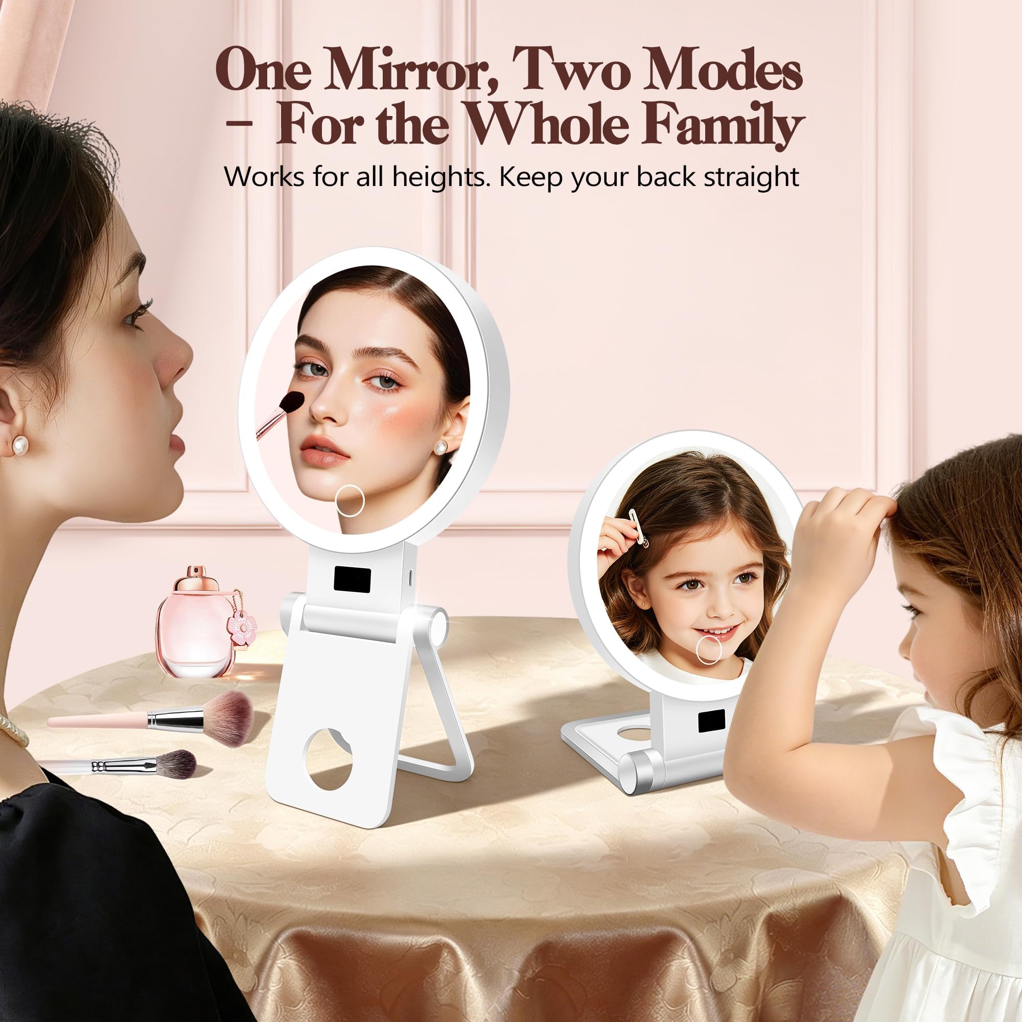 B Beauty Planet Magnifying Mirror with Light 30X, 2000mAh 1X/ 30X - B Beauty Planet Official Product View 5