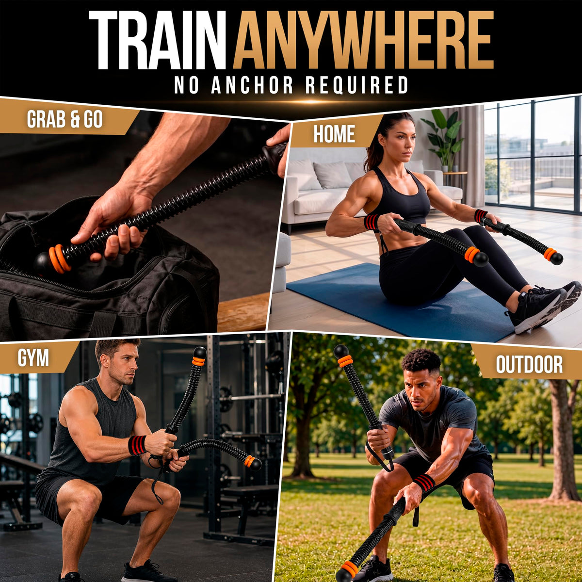 Weighted Cordless Battle Ropes Adjustable Ropeless Cardio - ZENTTUS Official Imagery - 4
