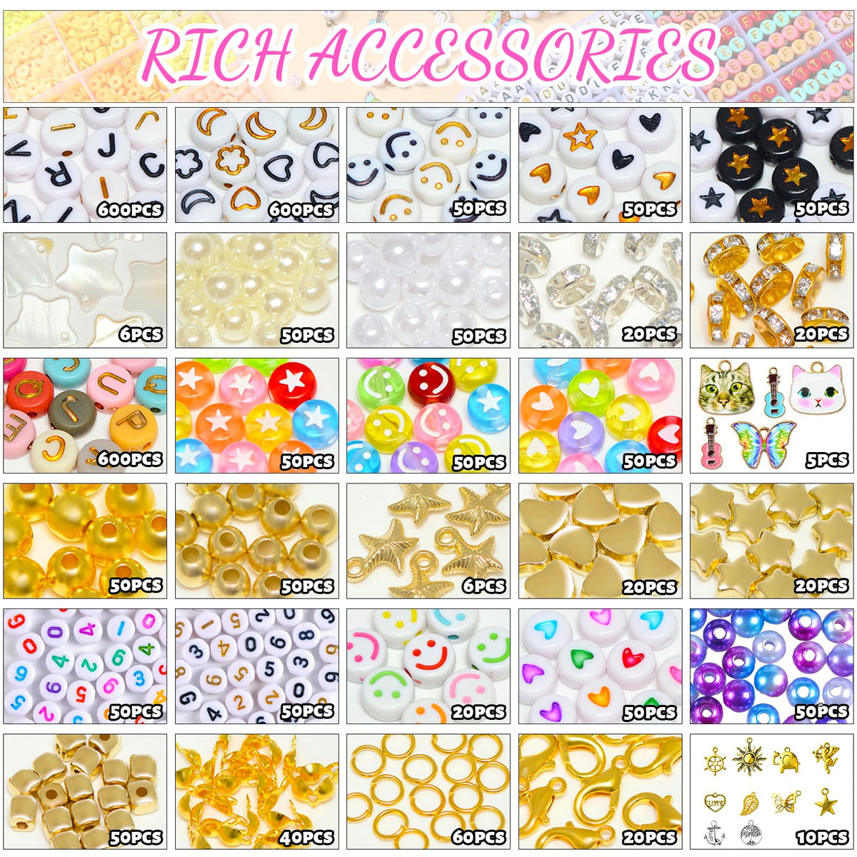 wuzoe Friendship Bracelet Kit 16888pcs 96 Colors Polymer - wuzoe Official Imagery - 4
