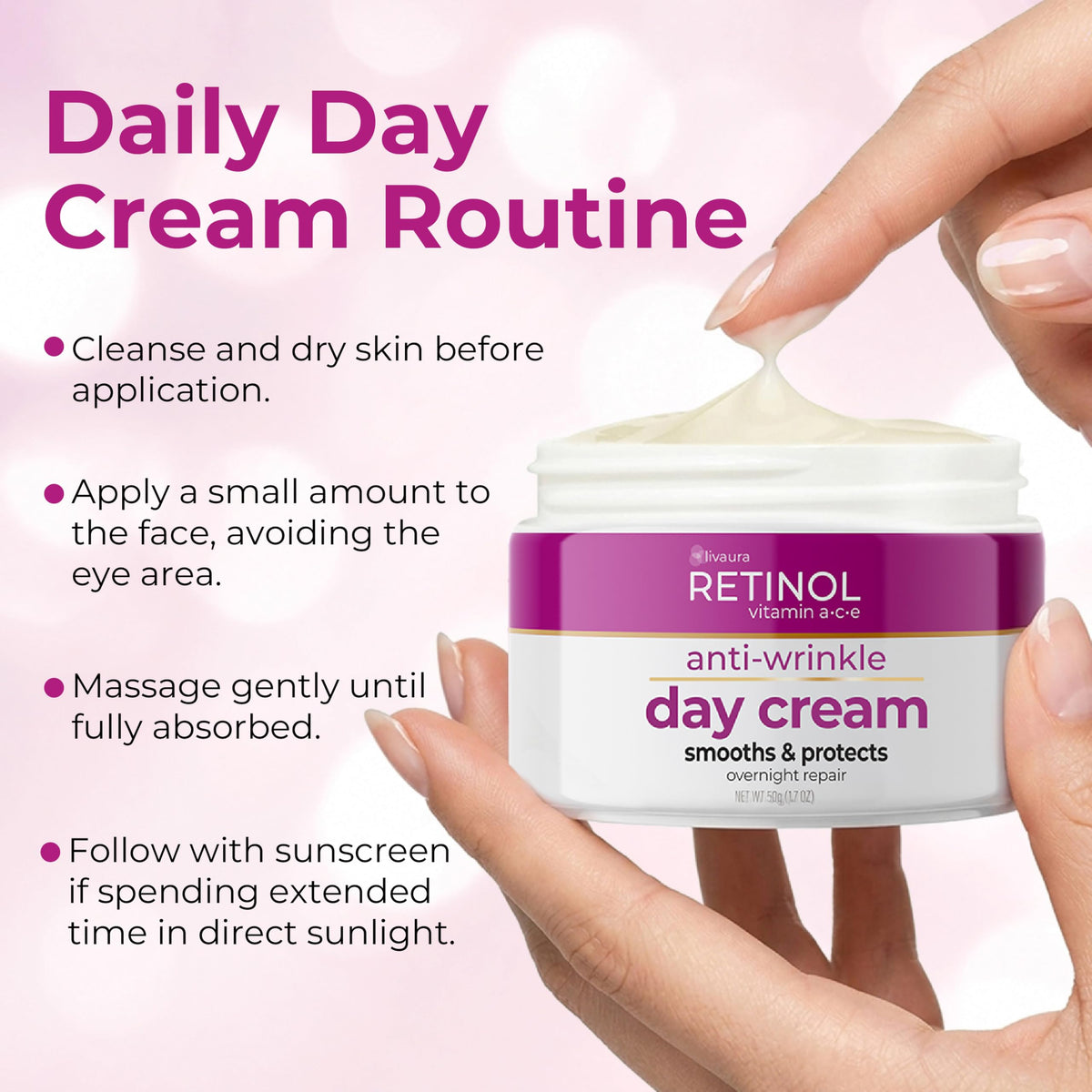 LIVAURA Retinol Day Cream SPF 20 for Women - Retinol Official Imagery - 7