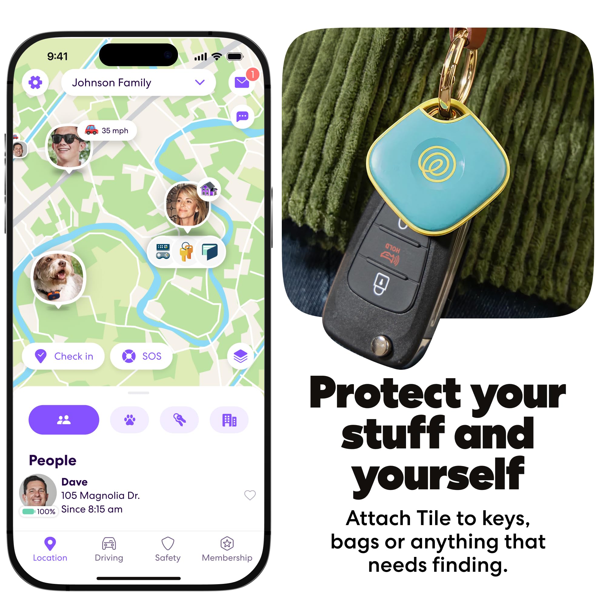 Life360 Tile - Bluetooth Tracker, Keys Finder and Item Locator for Key - View 3