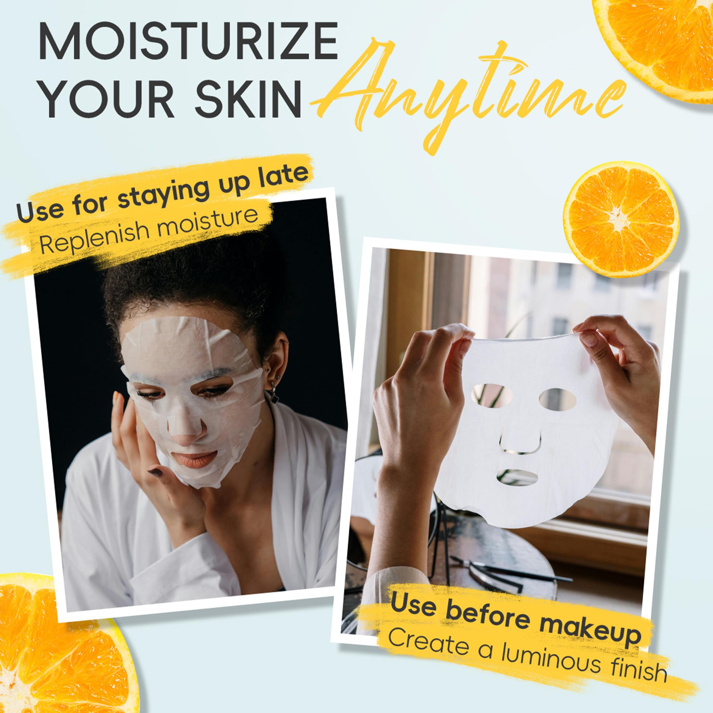 Face Mask Skin Care， Nourishing Spa Facial Masks for Girls Women - Meleell