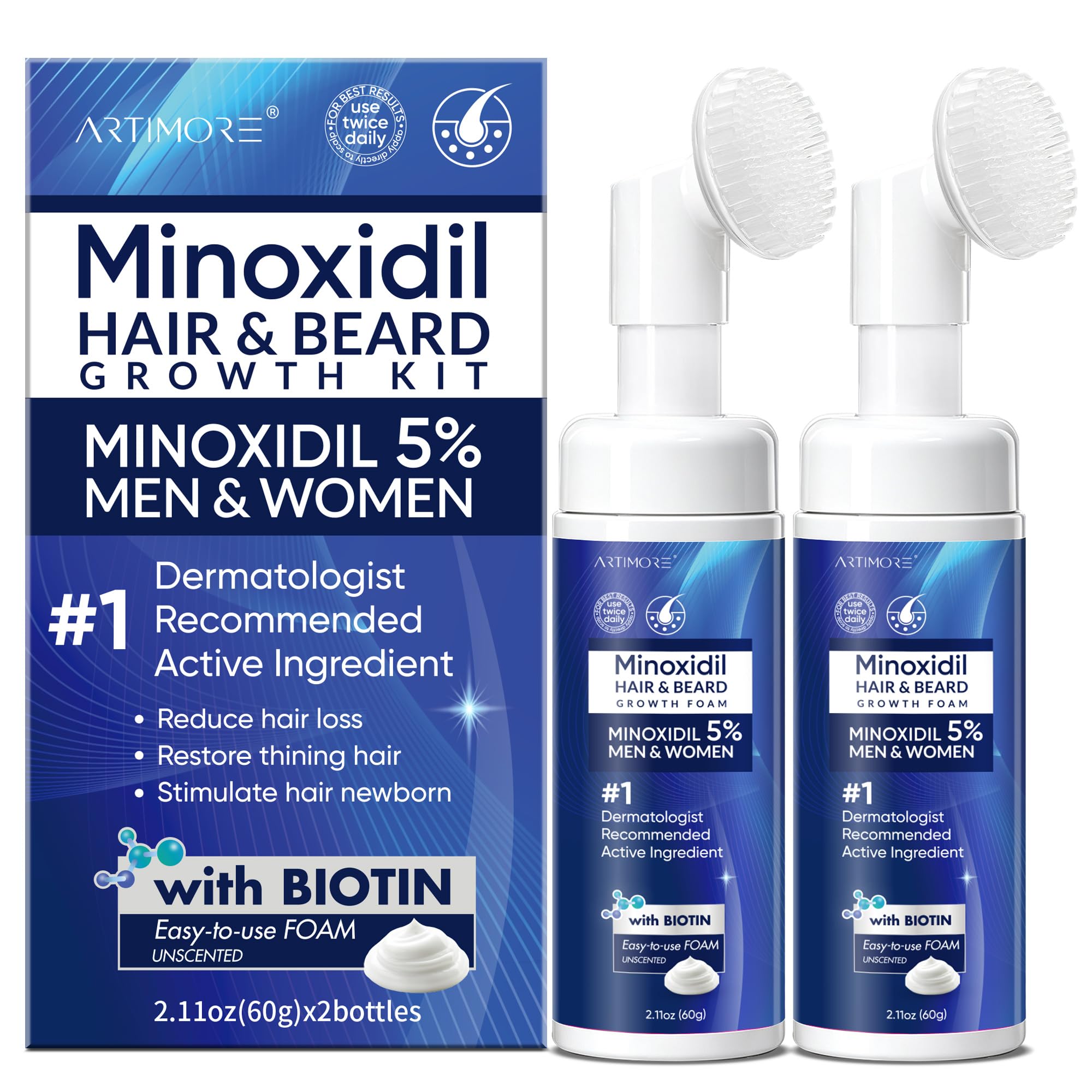 Artimore 5% Minoxidil Foam and Women, Minoxidil Foam for Hair and Beard, - Artimore Official Product View 10