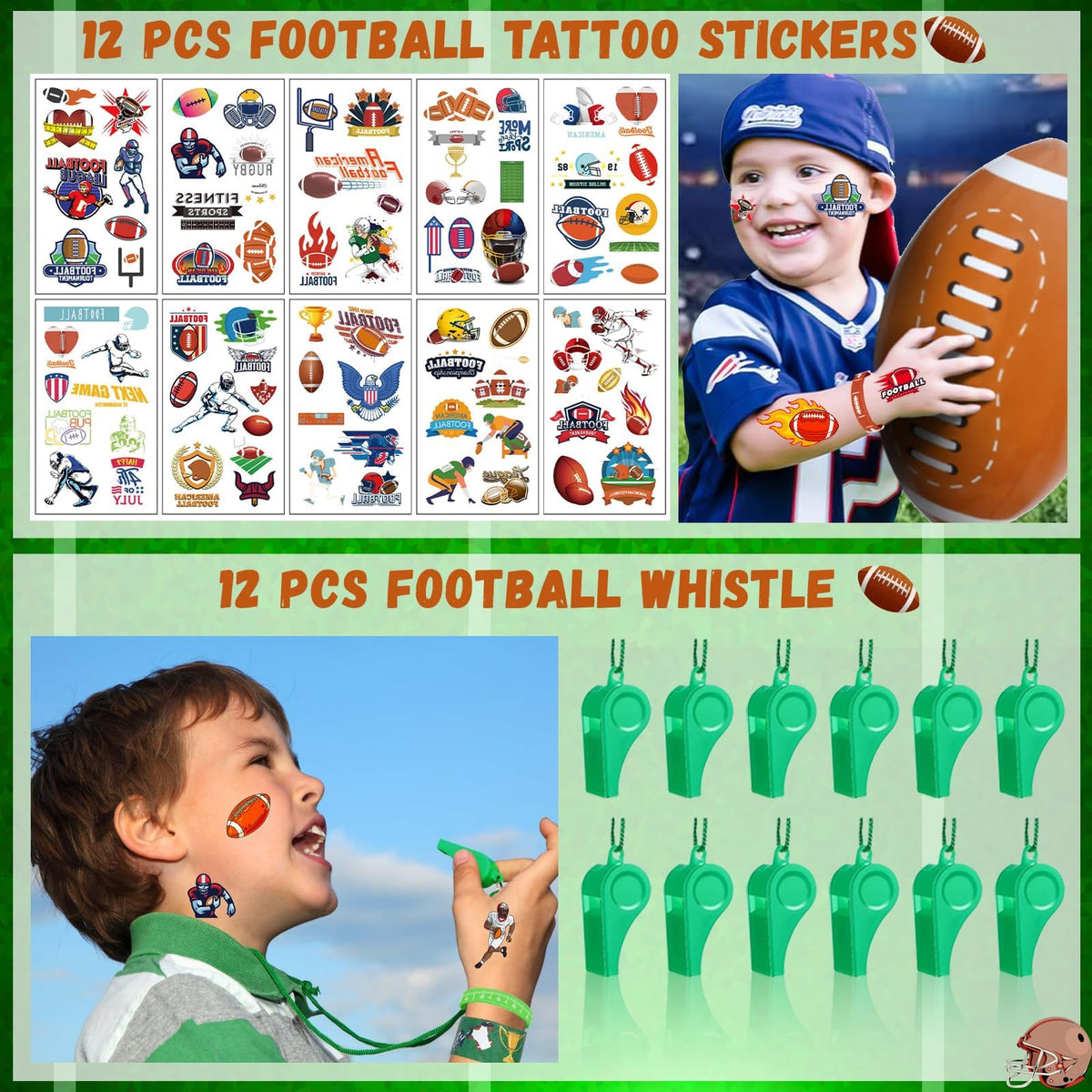 134 Pcs Football Party Favors Set 12 Silicone Bracelet 12 - Bluegogo Official Imagery - 8