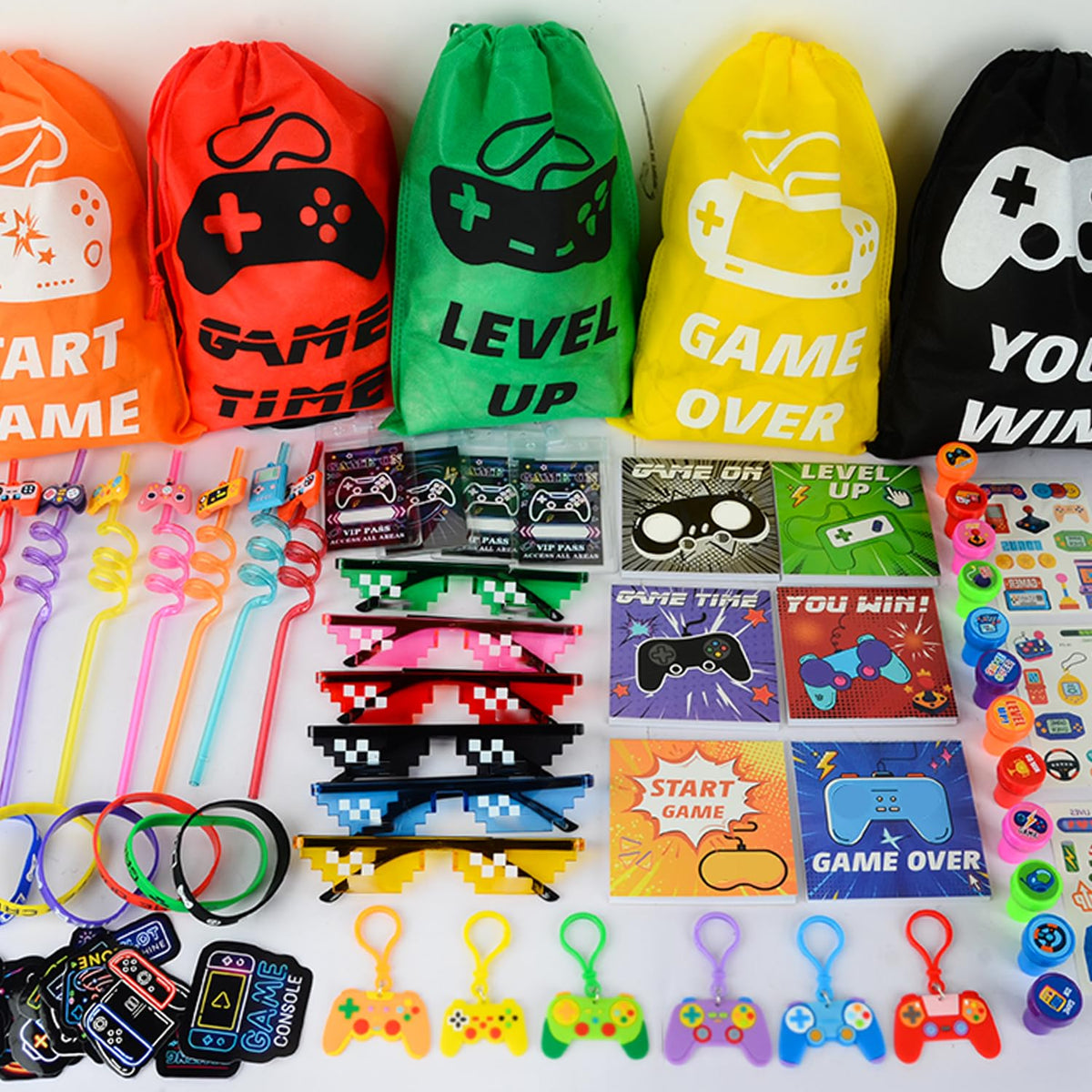 Video Game Party Favors for Kids 158 PCS Gamer Birthday - KISPATTI Official Imagery - 4