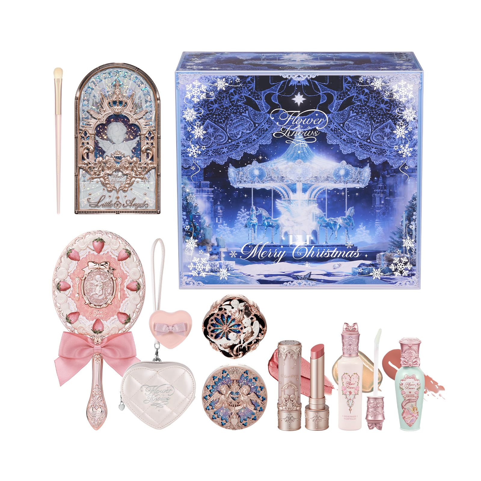 Flower Knows Cherub Bloom 11-Piece Makeup Gift Box Set,Includes - Product Imagery
