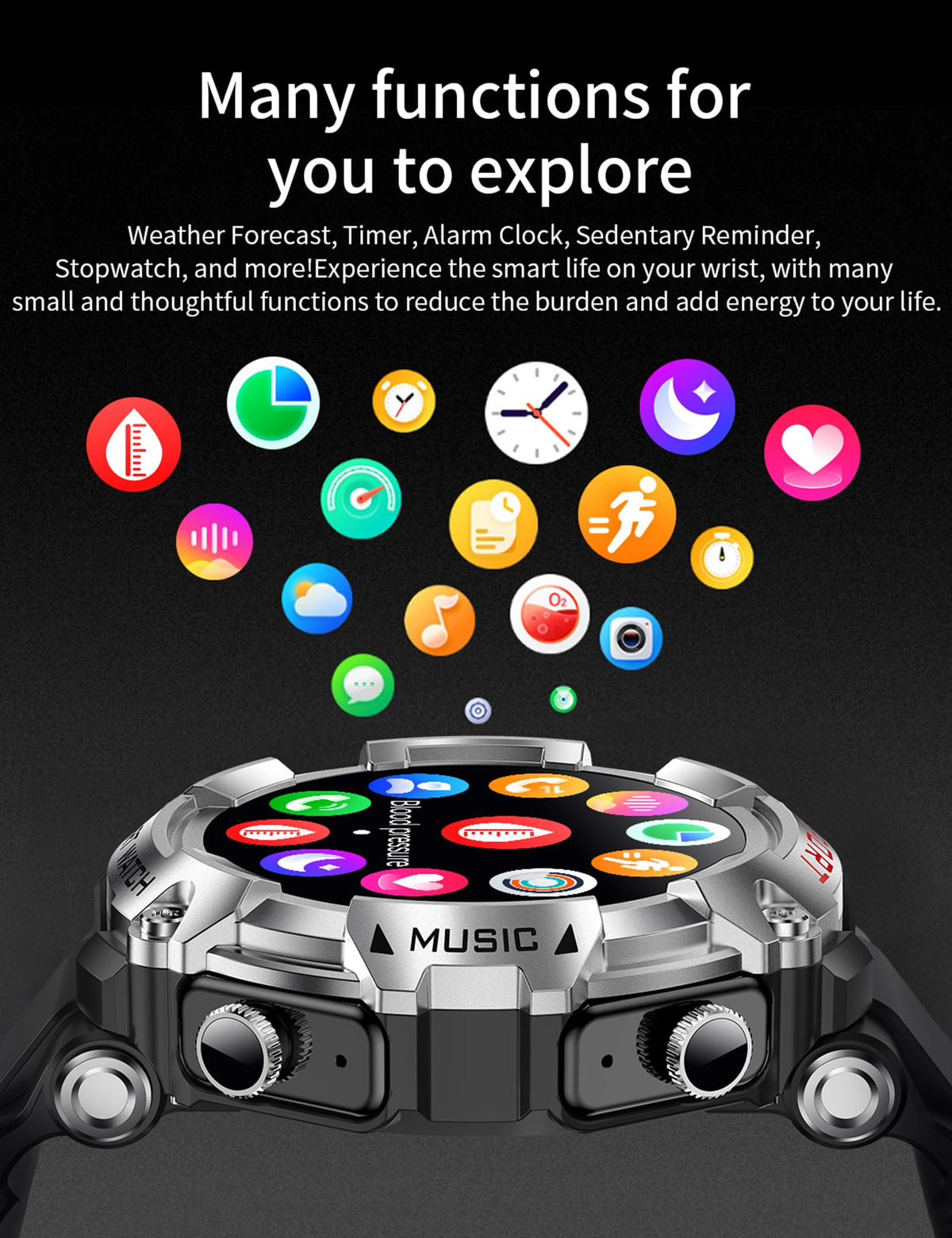 Smart Watch with Earbuds for Men Smart Watches for Android - ATEVIX Official Imagery - 8