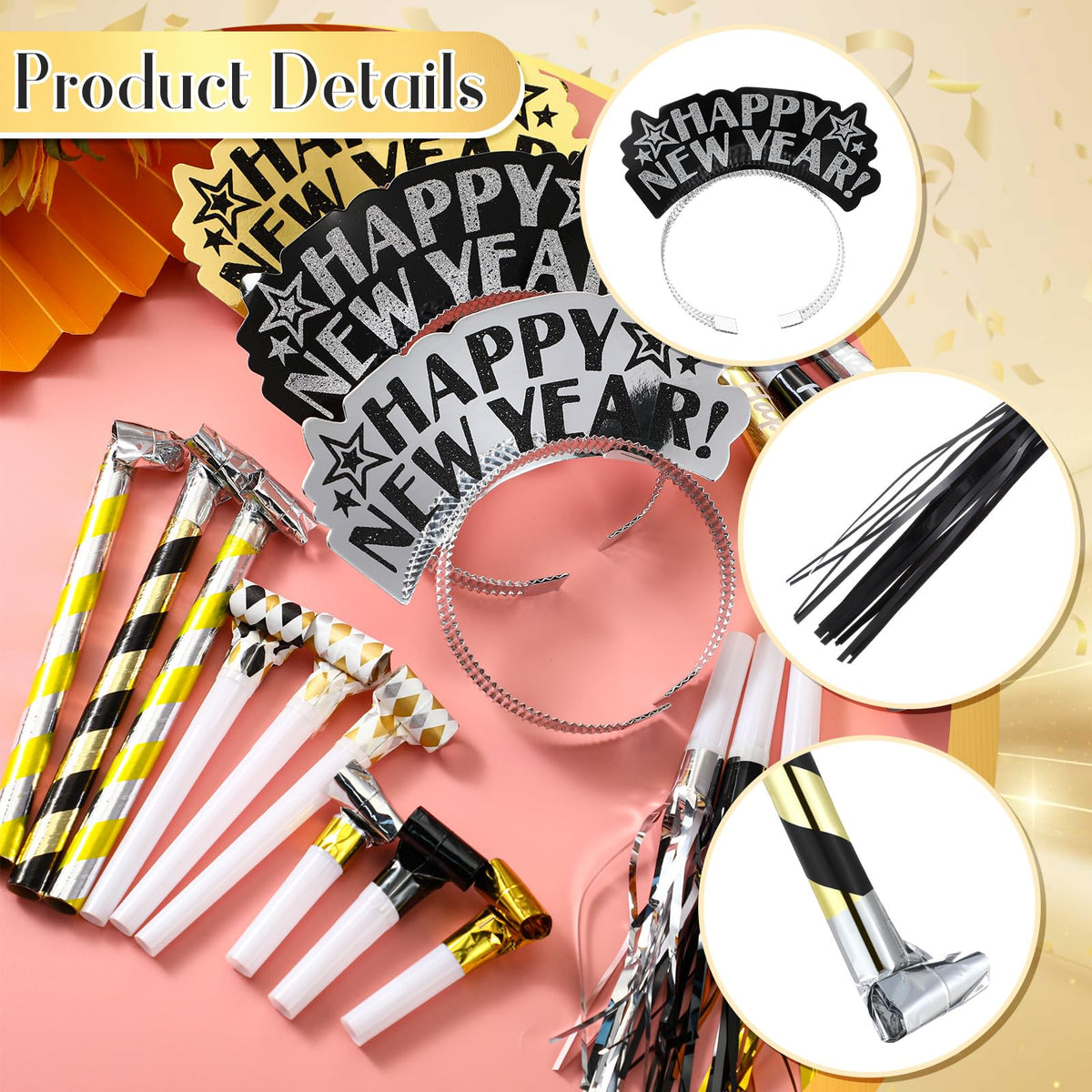 Lenwen 18 Pcs New Years Eve Noise Makers Horn Blowers - Lenwen Official Imagery - 4
