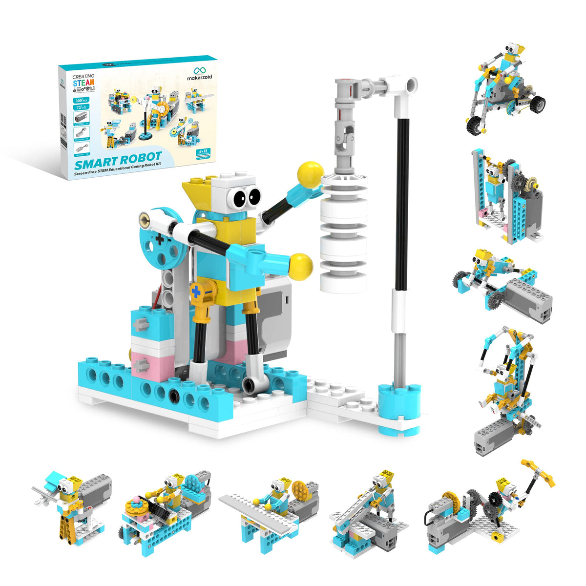Smart Robot 72 in 1 STEM Educational Toy Electronic Building - makerzoid Official Imagery - 1