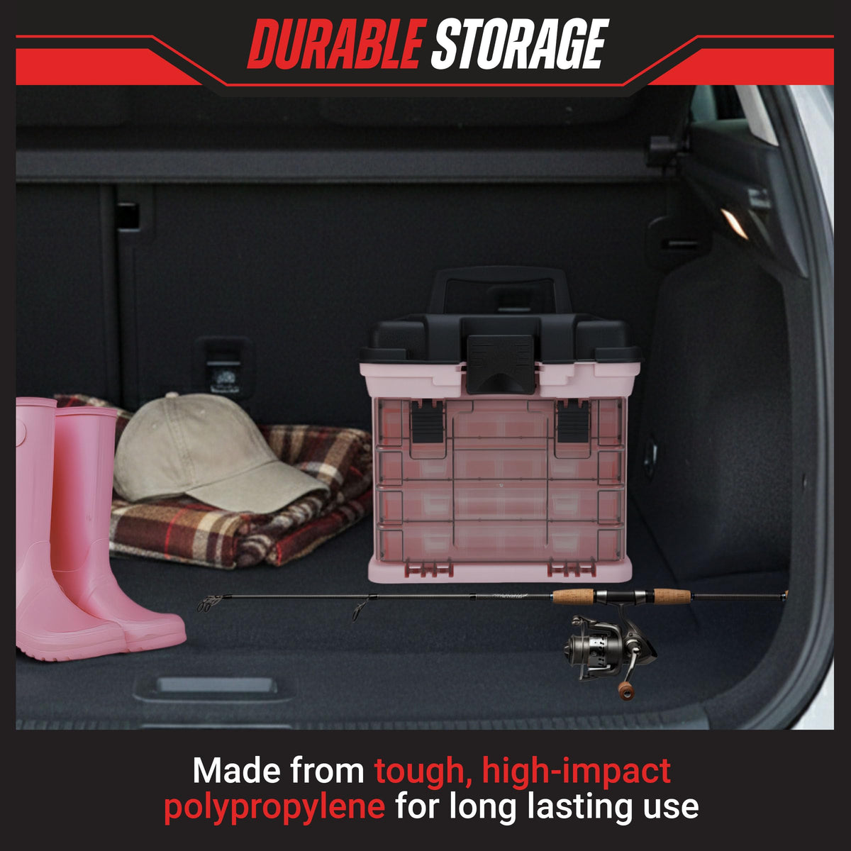 Stalwart Portable Tool Box for Women or Men Pink 10 x 7 x 10 - Stalwart Official Imagery - 5