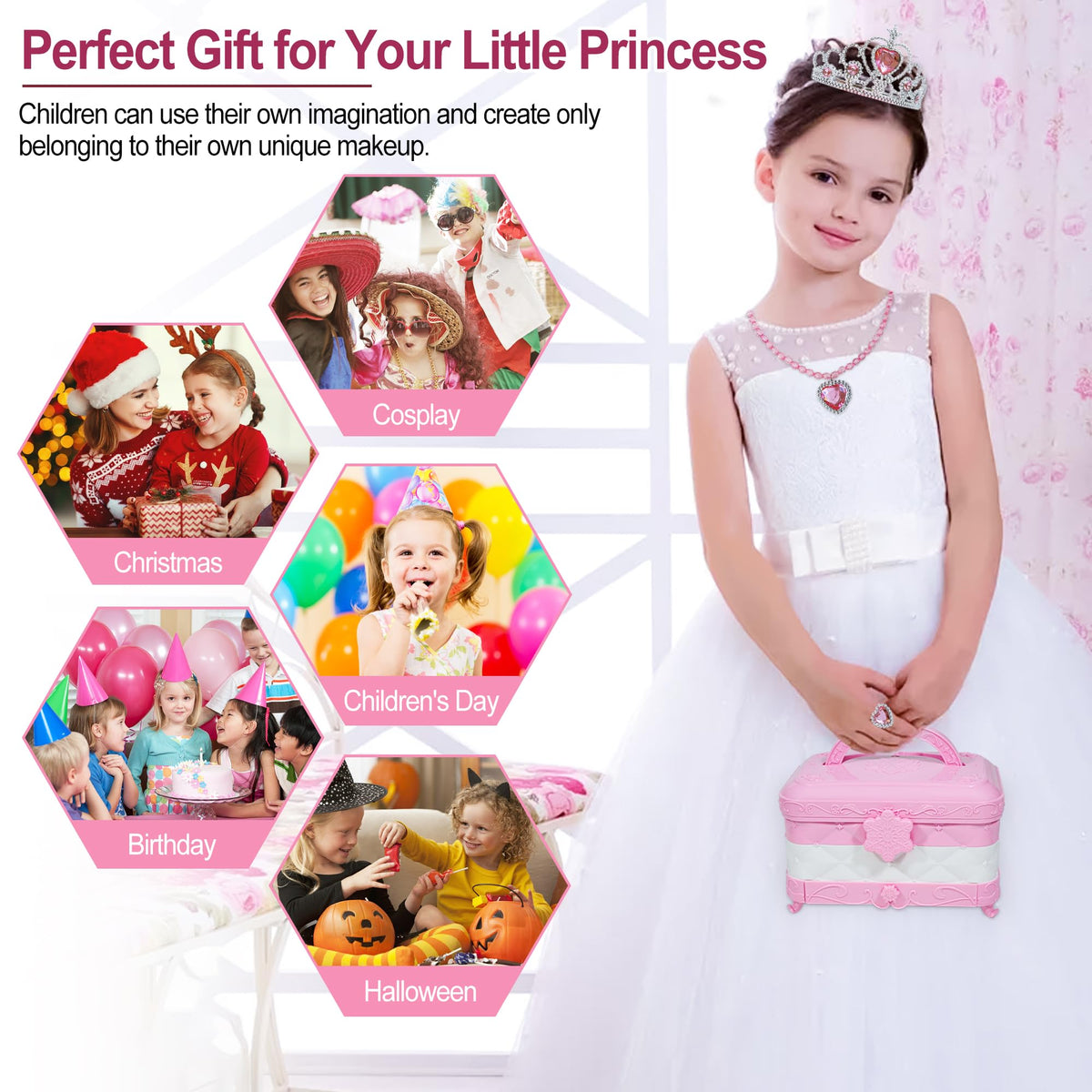 60pcs Kids Makeup Kit Real Washable Cosmetics Kids Makeup - YasinKidz Official Imagery - 7