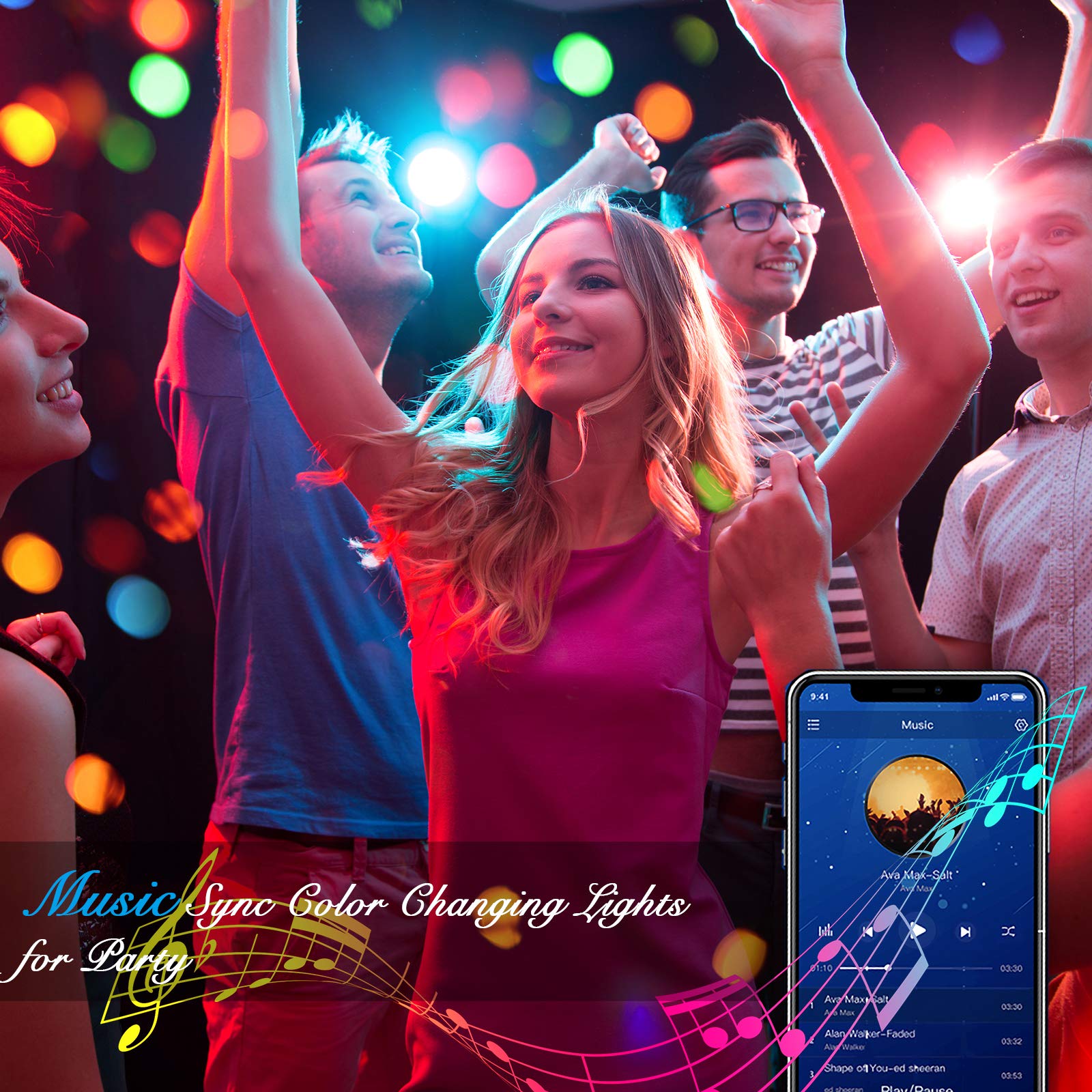 DAYBETTER LED Strip Lights 100ft RGB Lights Strip for Bedroom, Desk, Indoor Room - DAYBETTER Official Product View 2