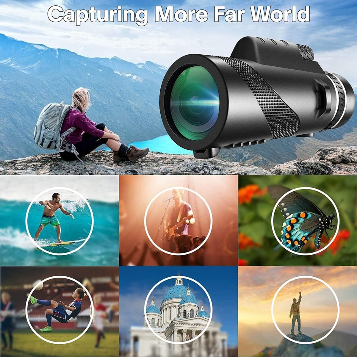 Monocular Telescope 80x100 High Powered Monoculars High - Mulamoy Official Imagery - 6
