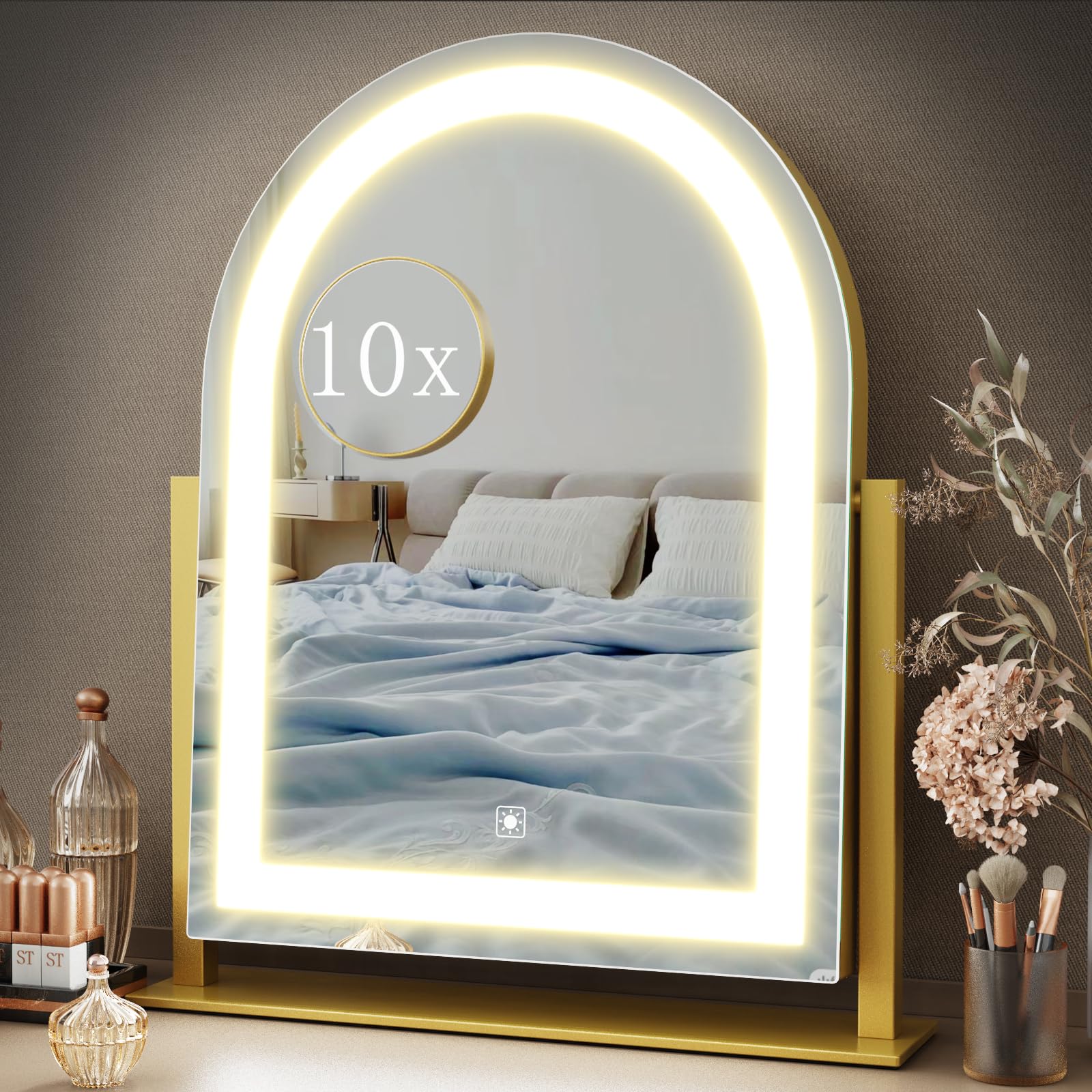 Gvnkvn Lighted Makeup Mirror, Hollywood Vanity Mirror with Lights, Three Color L - Gvnkvn Official Product View 10