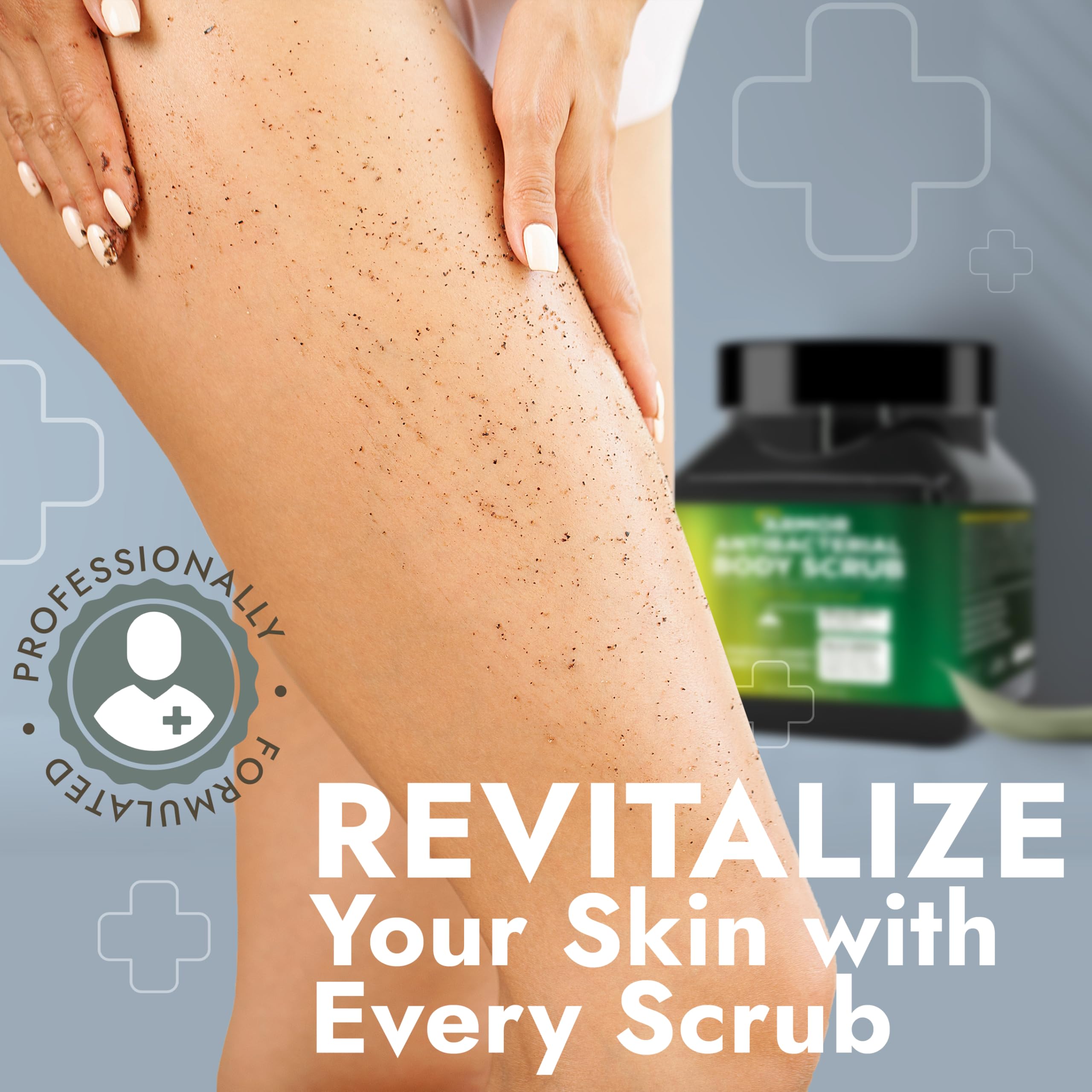 Terramed Just Think Comfort Antibacterial Body Scrub Exfoliator Deep Cleansing - Terramed Just Think Comfort Official Product View 7