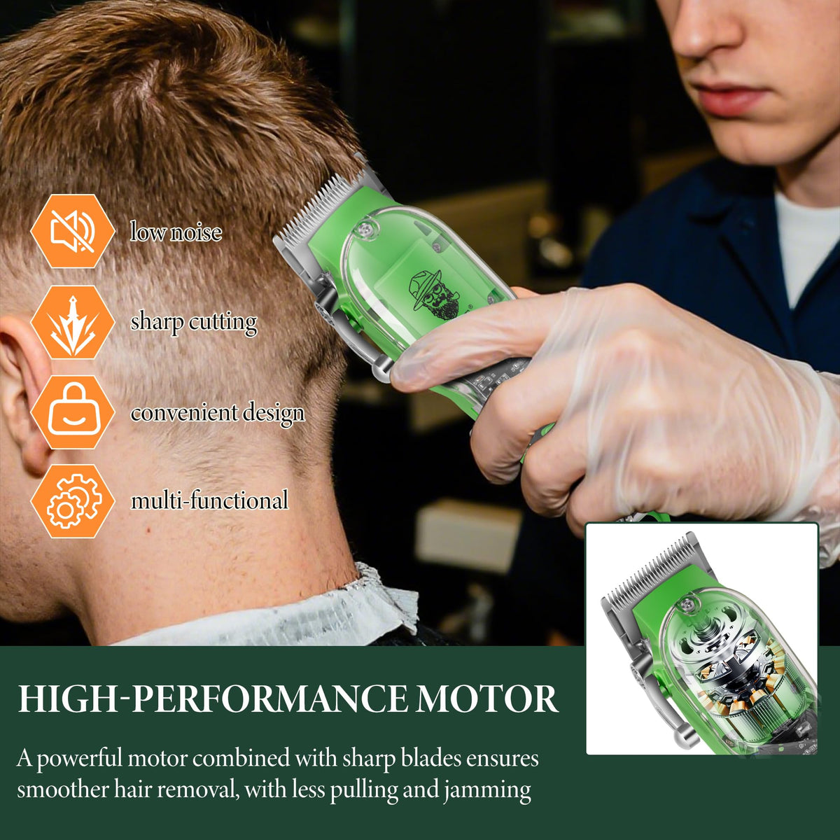 Hair Clippers for Men 4 Pcs Professional Cordless - LQT Official Imagery - 5