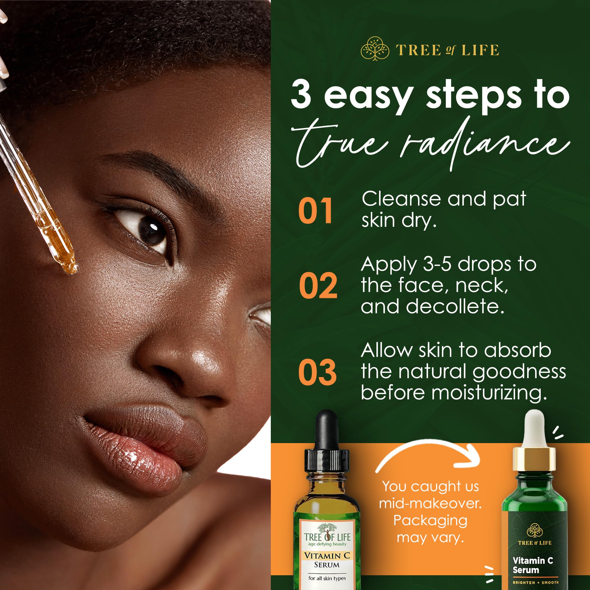 Tree of Life Face Serum Skin Care Set, Vit C, Niacinamide & Peptides Serum - Tree of Life Official Product View 6