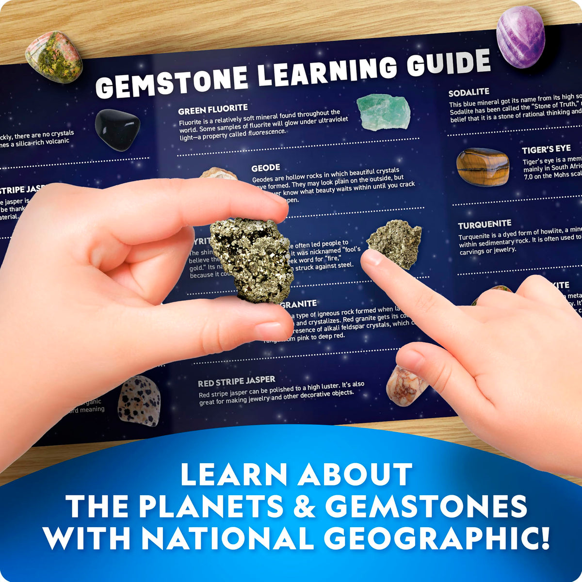 National Geographic Space Gemstone Dig Kit with 16 Real - Blue Marble Official Imagery - 7