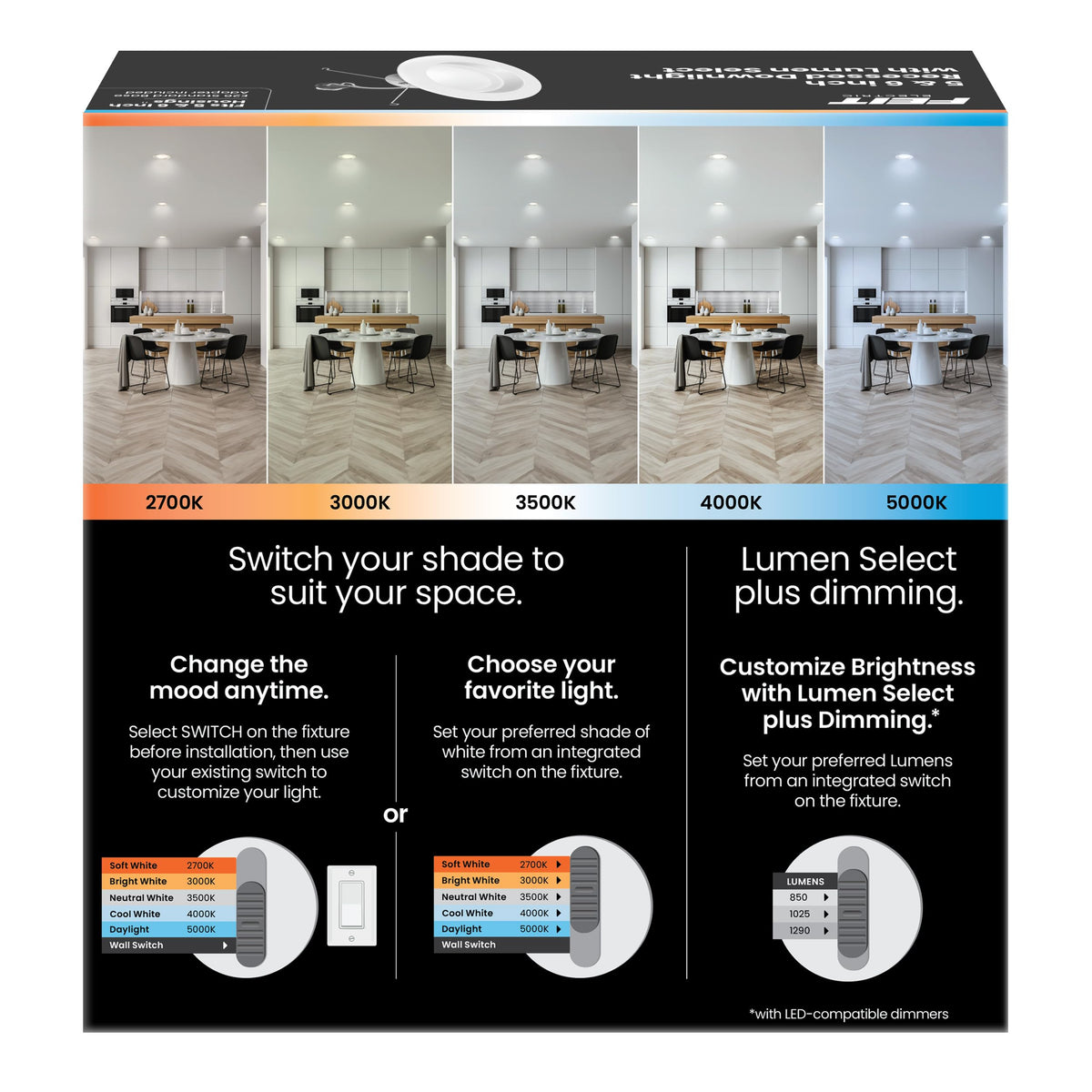 Feit Electric 5 6in LED Recessed Downlight Retrofit Kit - Feit Electric Official Imagery - 6