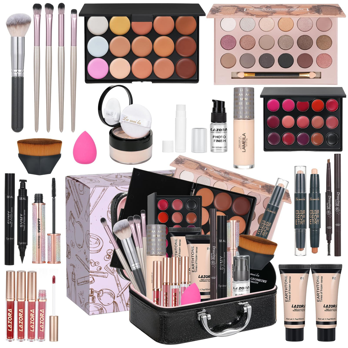 All in One Makeup Kit Makeup Kit for Women Full Kit Makeup - LAZORA Official Imagery - 2