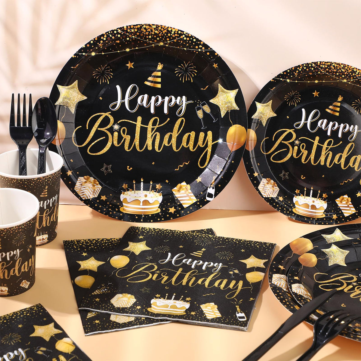 Vesici 171 Pcs Happy Birthday Party Supplies 24 Set Table - Vesici Official Imagery - 3