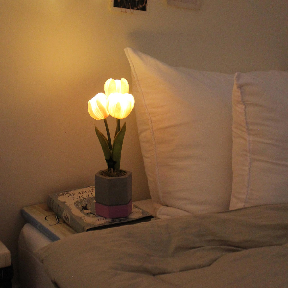 Cordless Flower Table Lamp LED Battery Operated Portable - VIA K STUDIO Official Imagery - 3