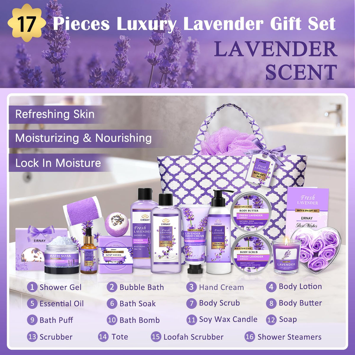 Gift for Women Spa Gift Baskets for Women - EIRNAY Official Imagery - 3