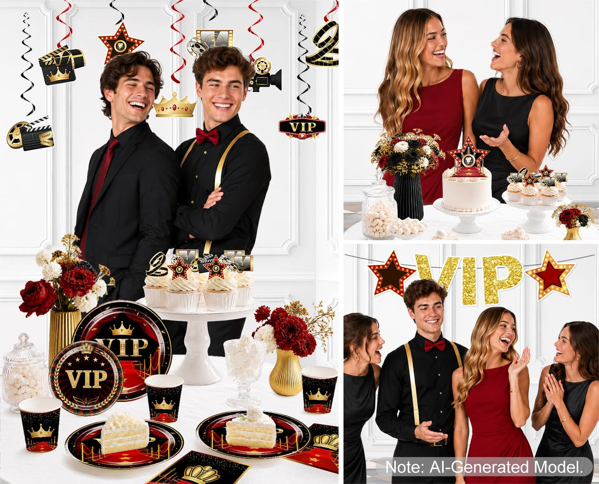 Yingto 177PCS Red Carpet Party Decorations Hollywood - Yingoto Official Imagery - 8