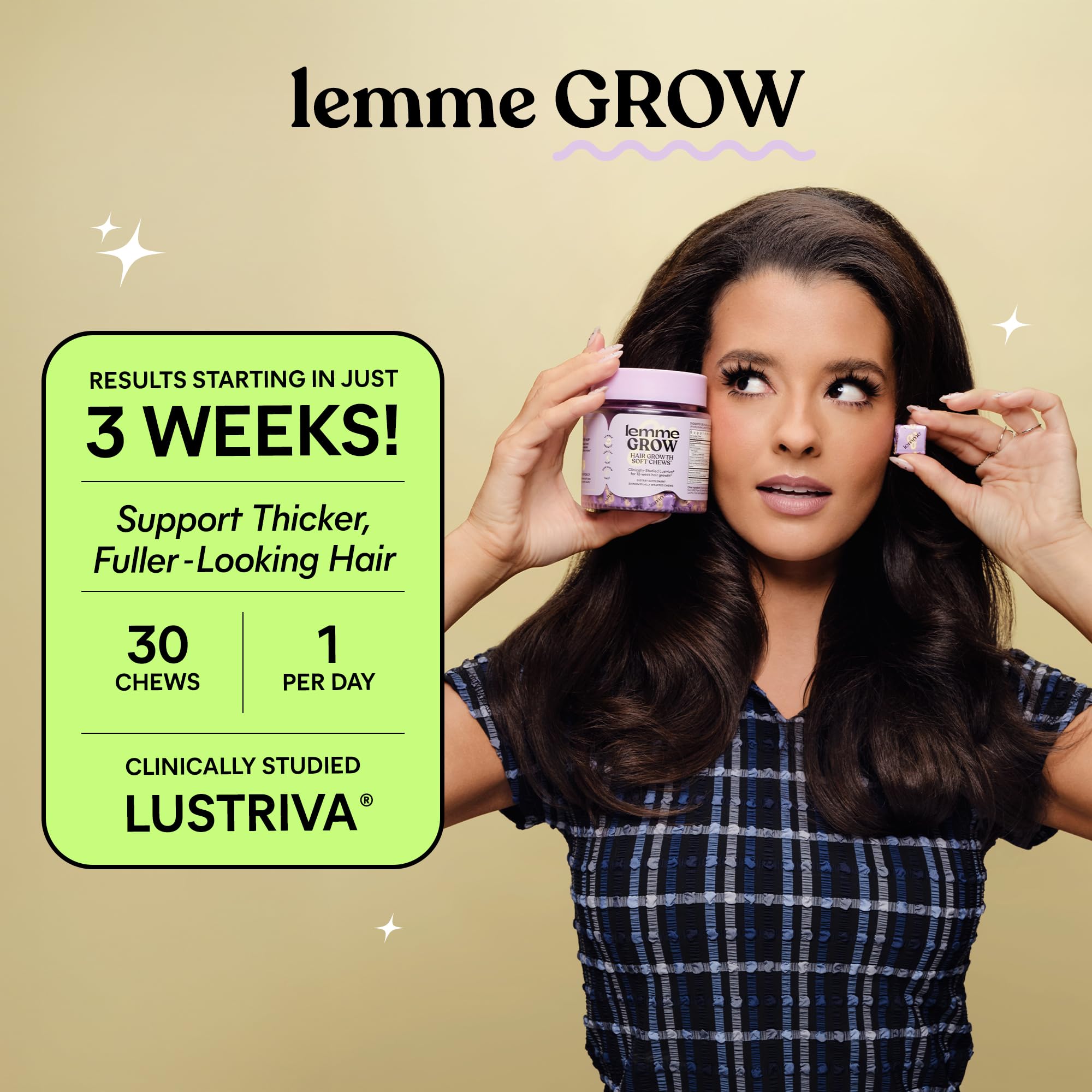 Lemme Grow Hair Growth Booster Soft Chews w Vitamins 30 Day - Lemme Official Imagery - 8