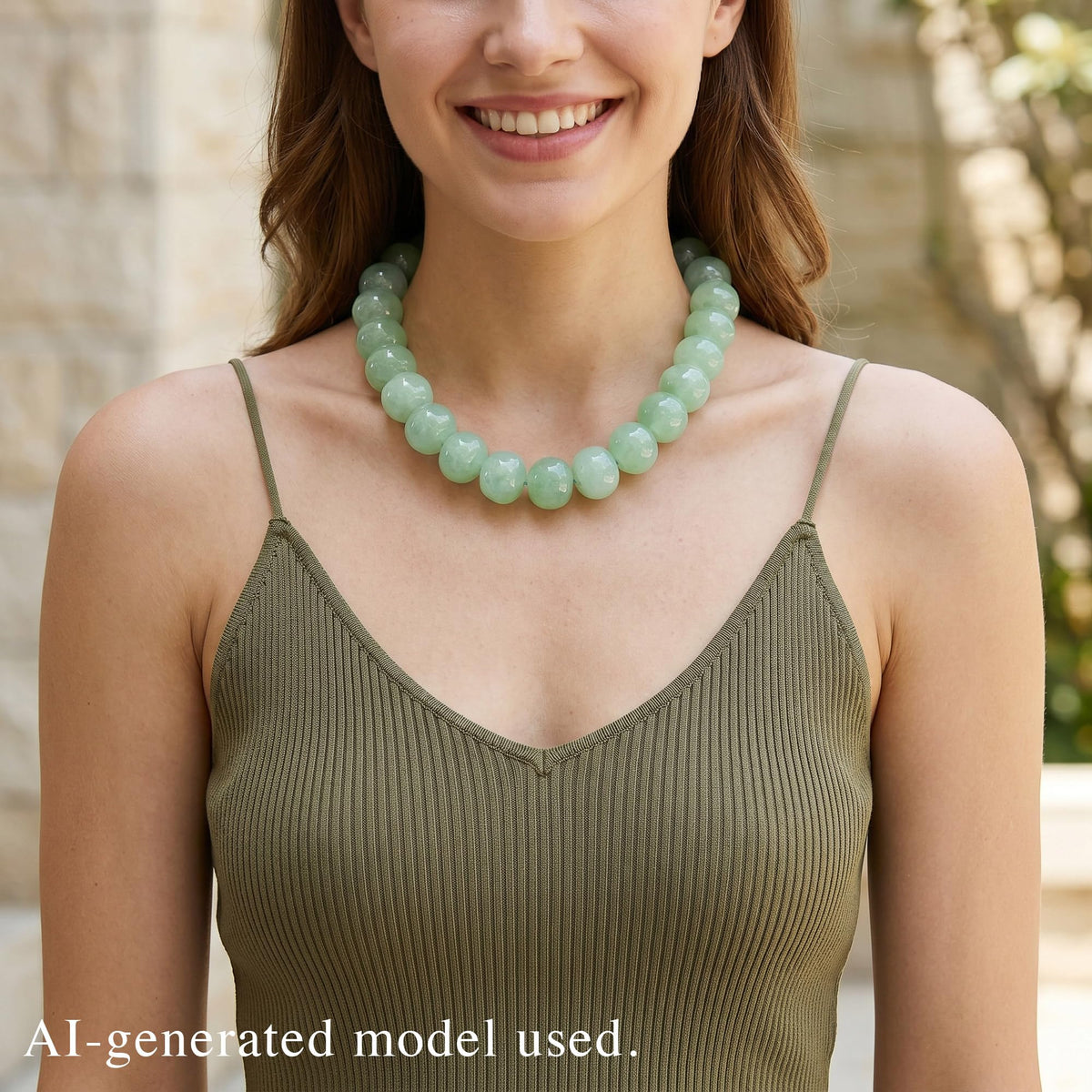 Oversized Resin Beaded Chunky Necklace for Women - PanLuca Official Imagery - 4