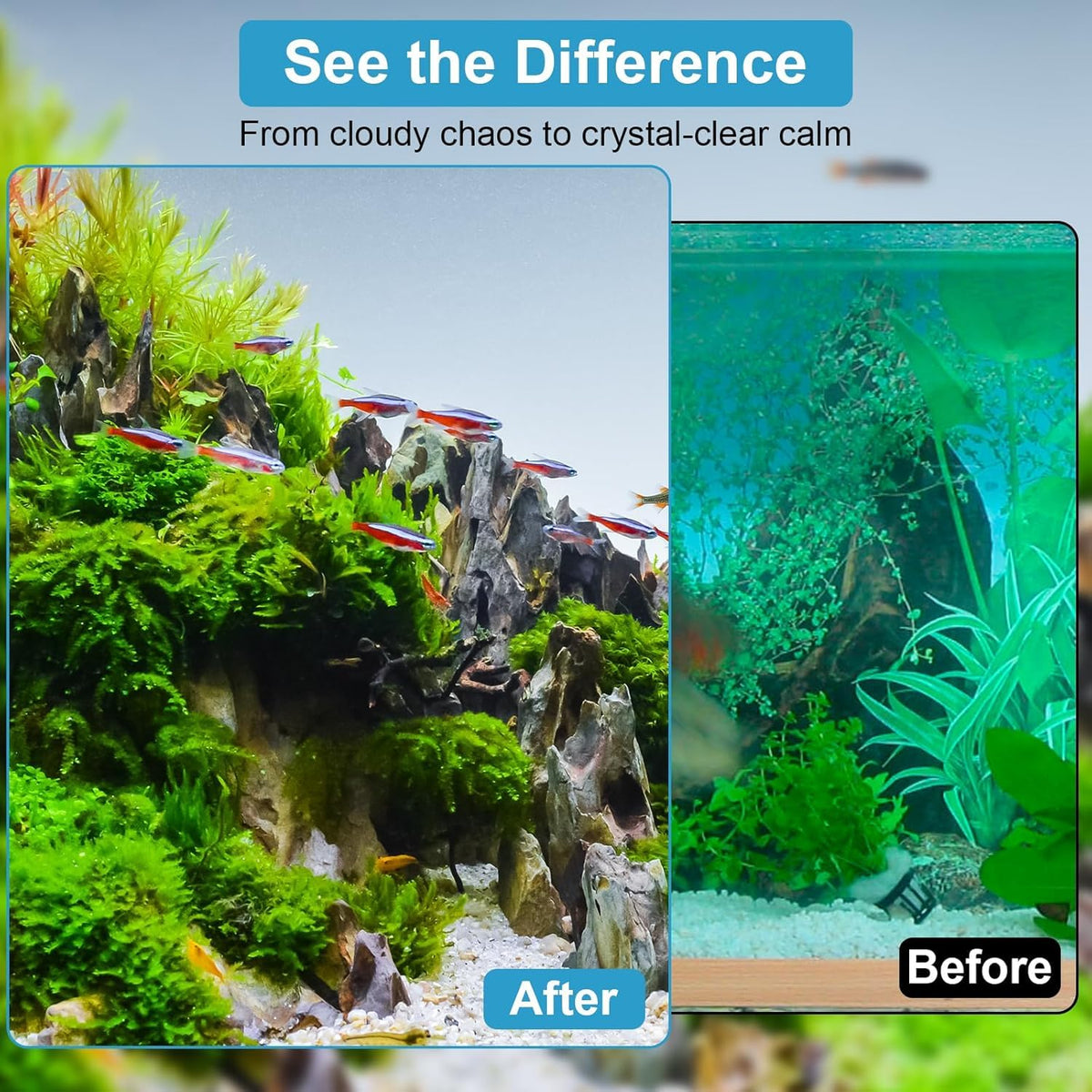 291GPH Aquarium Filter with U V Light and Timer for 40 160 - DESUMG Official Imagery - 3