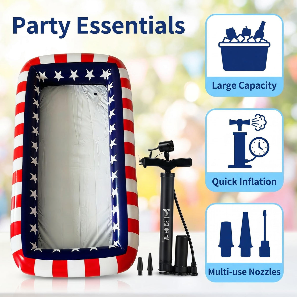 2 Pack Inflatable Serving Bar Tray Portable Buffet Cooler - Bekecidi Official Imagery - 5