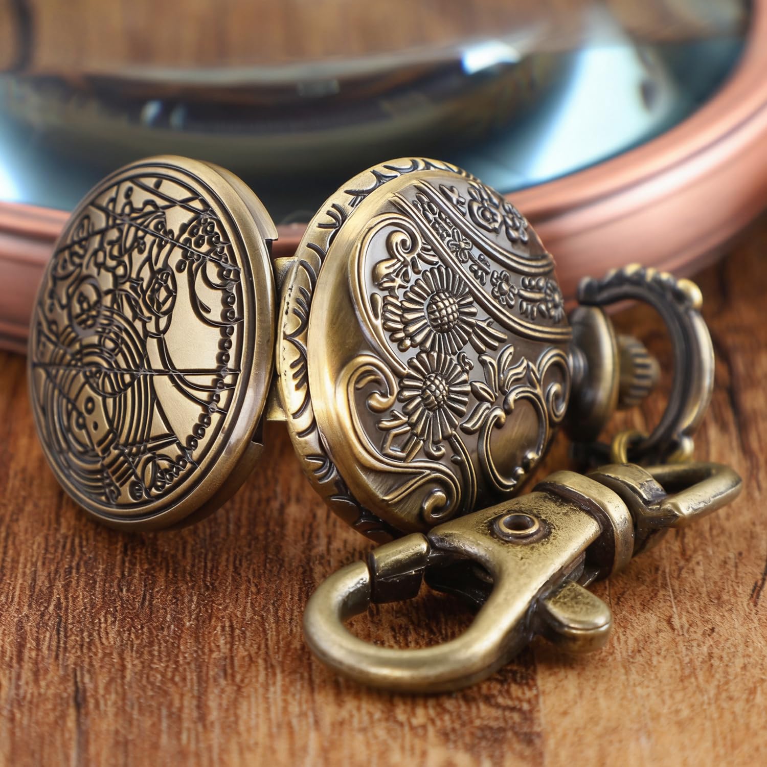 Tiong Vintage Quartz Pocket Watch – Keychain & Necklace