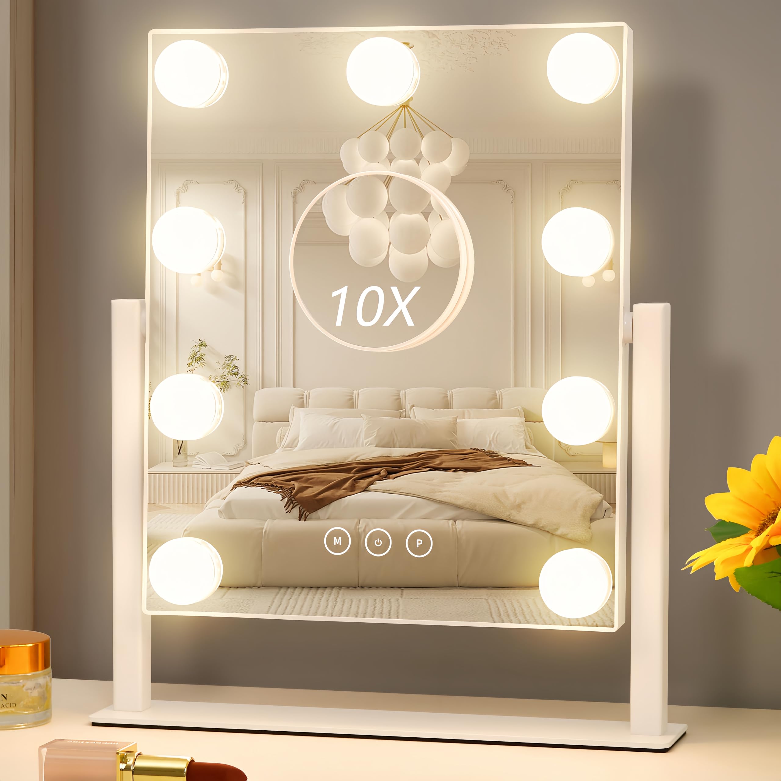 Acoolda Vanity Mirror with Lights,16.9"x 14" Lighted Makeup Mirro - Acoolda Official Product View 10