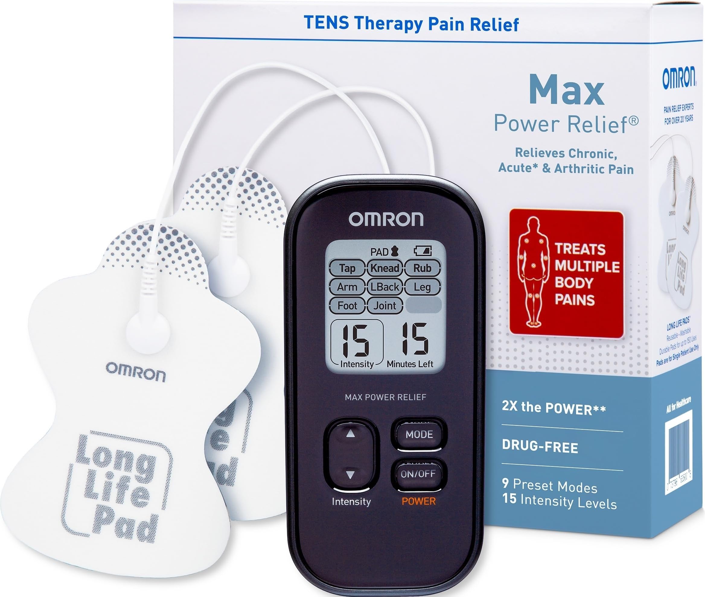 Omron Max Power Relief TENS Unit PM500 Muscle Stimulator