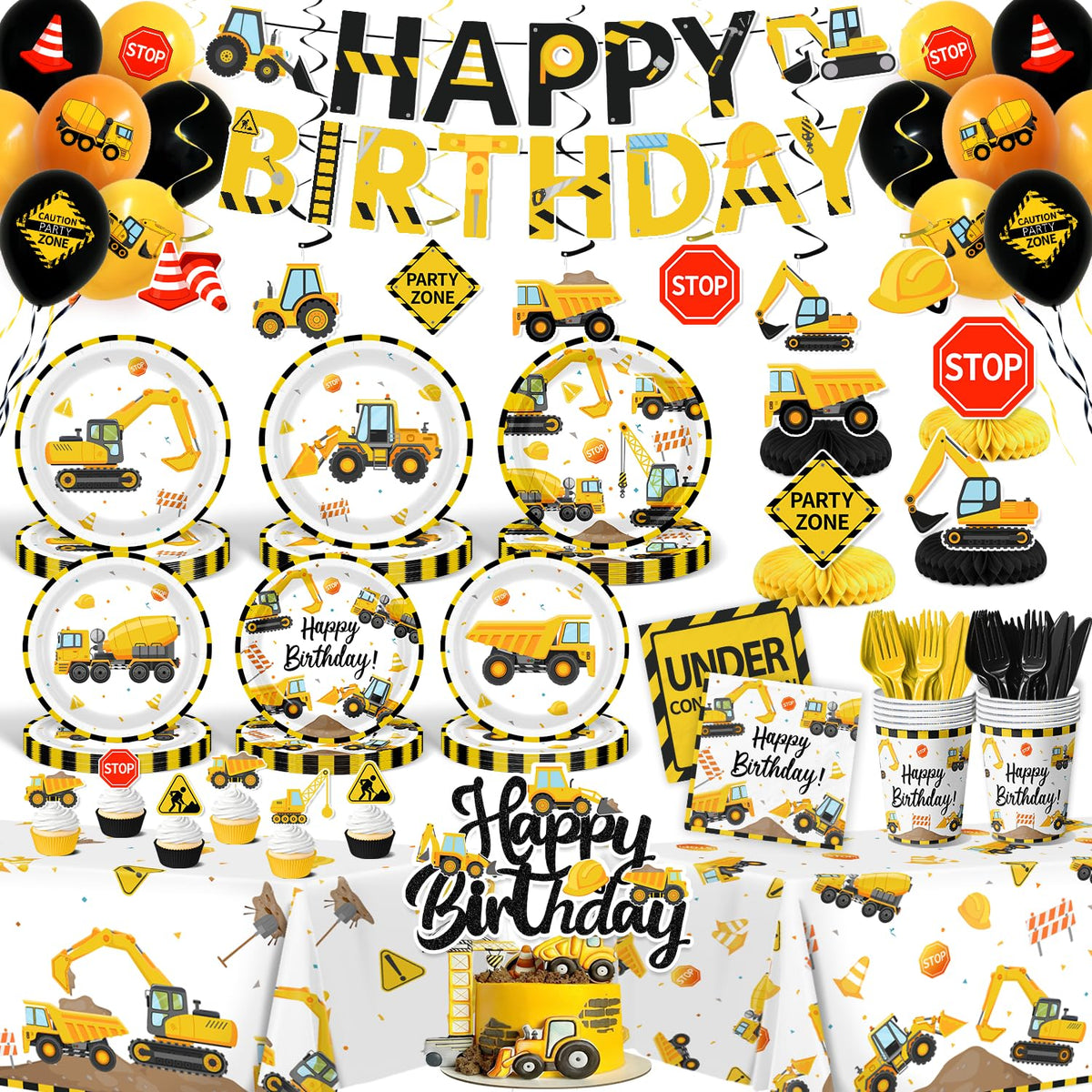 Construction Birthday Party Supplies All in 1 Construction - Juweked Official Imagery - 1