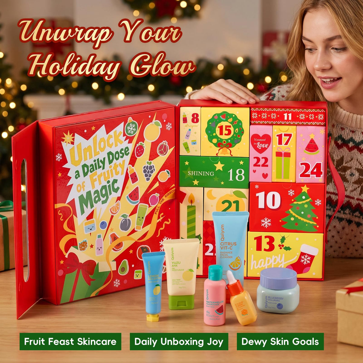 Fruit Skincare Advent Calendars 2026 Facial Body Care Gift - QUIYUM Official Imagery - 4