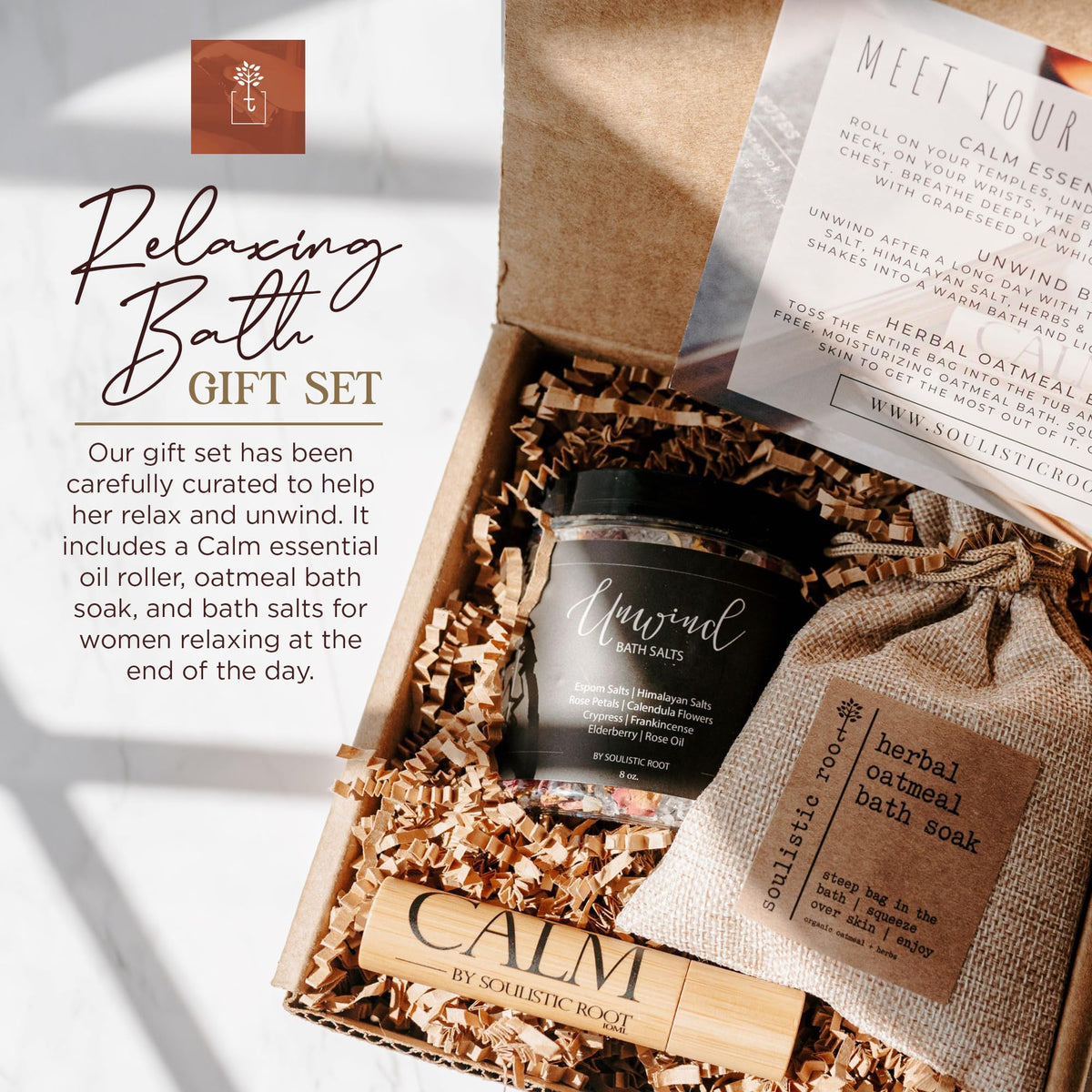 Relaxing Bath Gift Set for Women Ready to Gift Spa Gift Set - soulistic root Official Imagery - 5