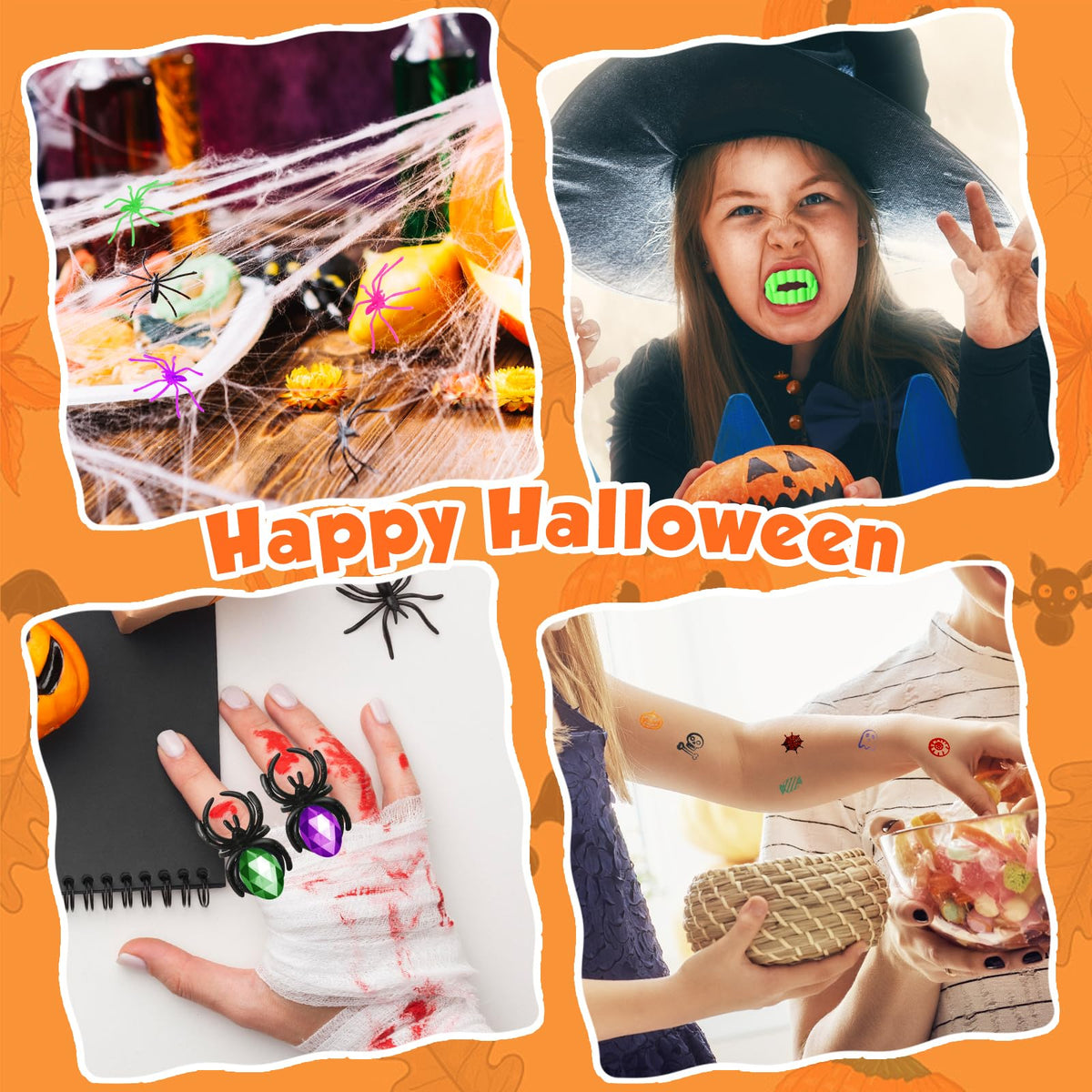 168pcs Halloween Party Favors for Kids Prefilled Pumpkins - OCHIDO Official Imagery - 7