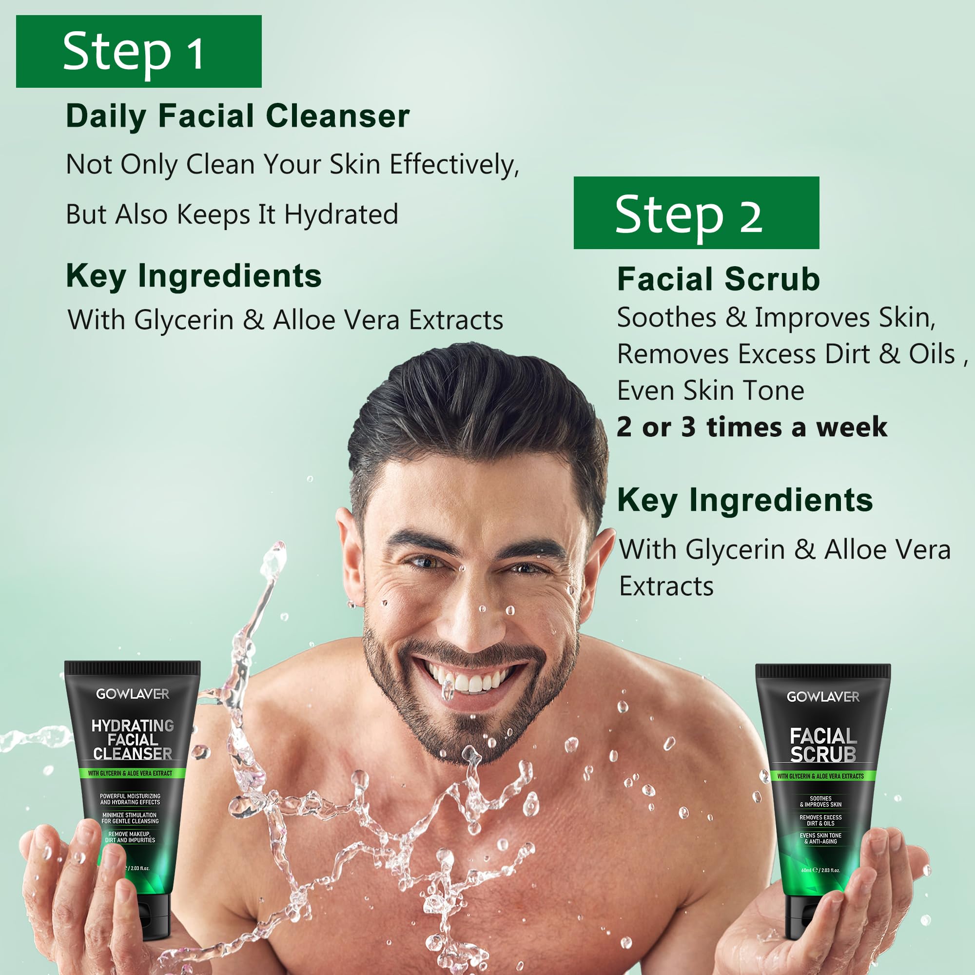 Gifts for Men,Skin Care for Men,Hydrating &amp; Moisturizing - GOWLAVER