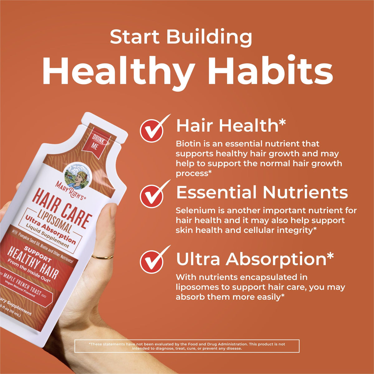 MARYRUTH S Hair Care Liposomal Ultra Absorption Gluten Free - MARYRUTH'S Official Imagery - 6