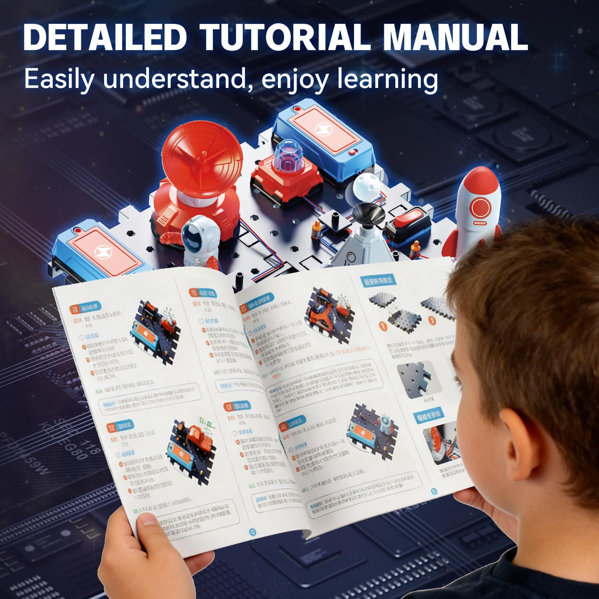 STEM Circuit Kit for Kids Ages 6 35 PCS Electronics Set with - AUQBYRD Official Imagery - 8